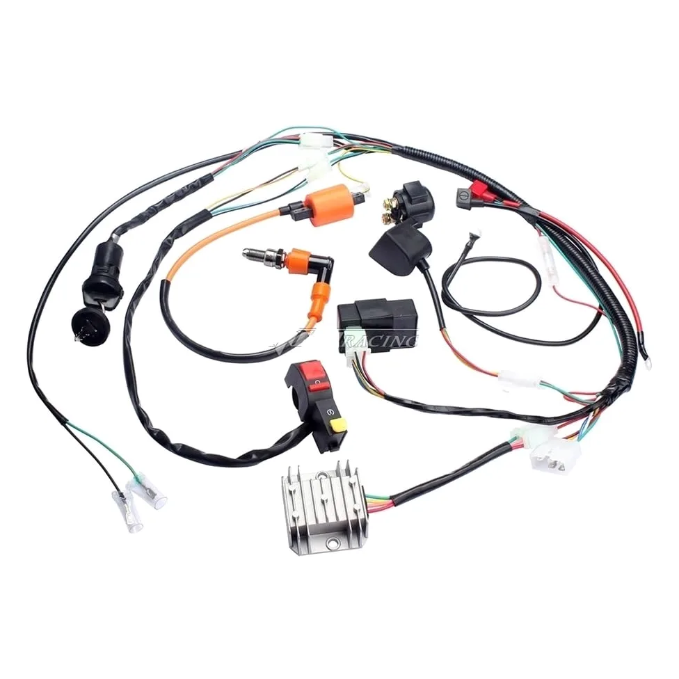Kits completos de bobina encendido CDI chispa arnés cableado eléctrico para 150cc