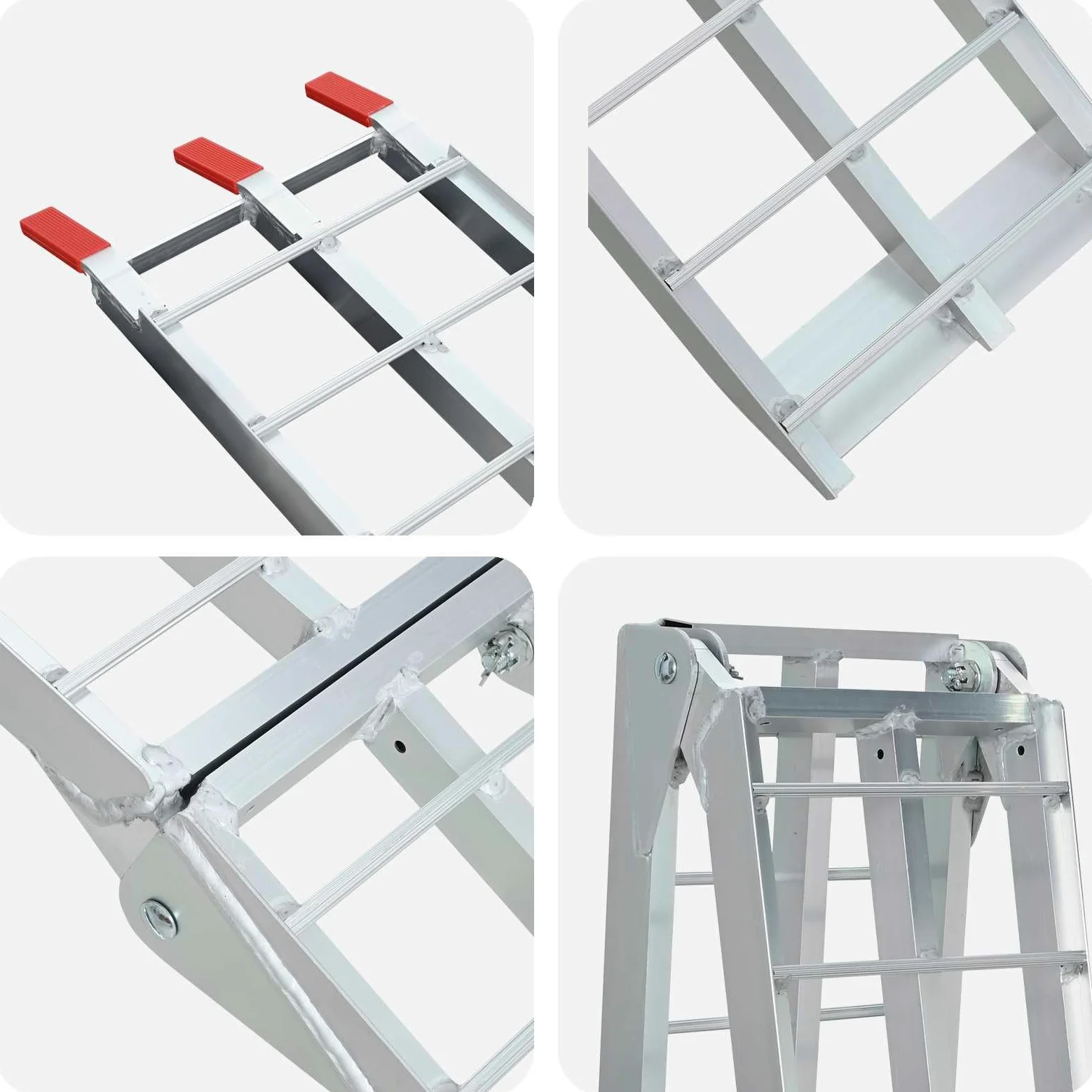 vidaXL Rampas para Motocicletas Plateado 340 kg por Pieza Aluminio