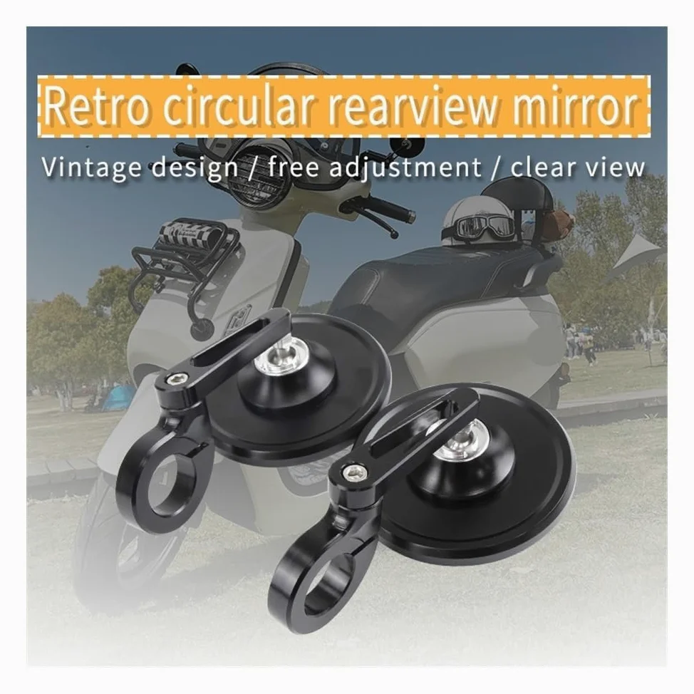 Espejos Retrovisores Para Manillar Motocicleta Cafe Racer CNC Scooter, Extremo De Manillar De 7/8" (22 Mm) Con Inserto De Extremo De Barra Estándar Retrovisor moto