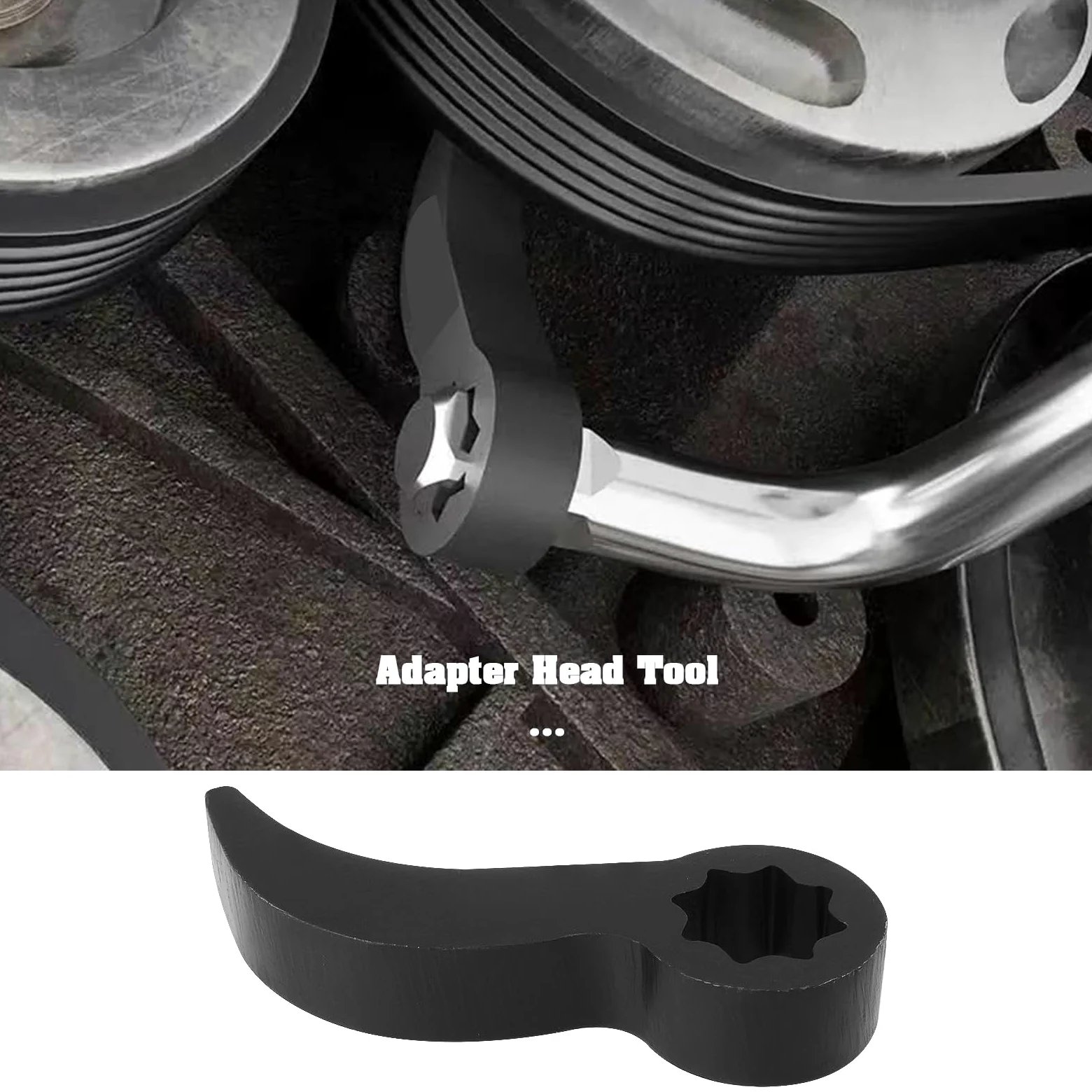 Adaptador de Cabeza de Palanca de 1/2" para Llave de Palanca de 75 Mm Herramienta de Palanca para Adaptarse A Barra Rompedora D de 1/2" O Trinquete de Reparación de Automóviles Color Negro