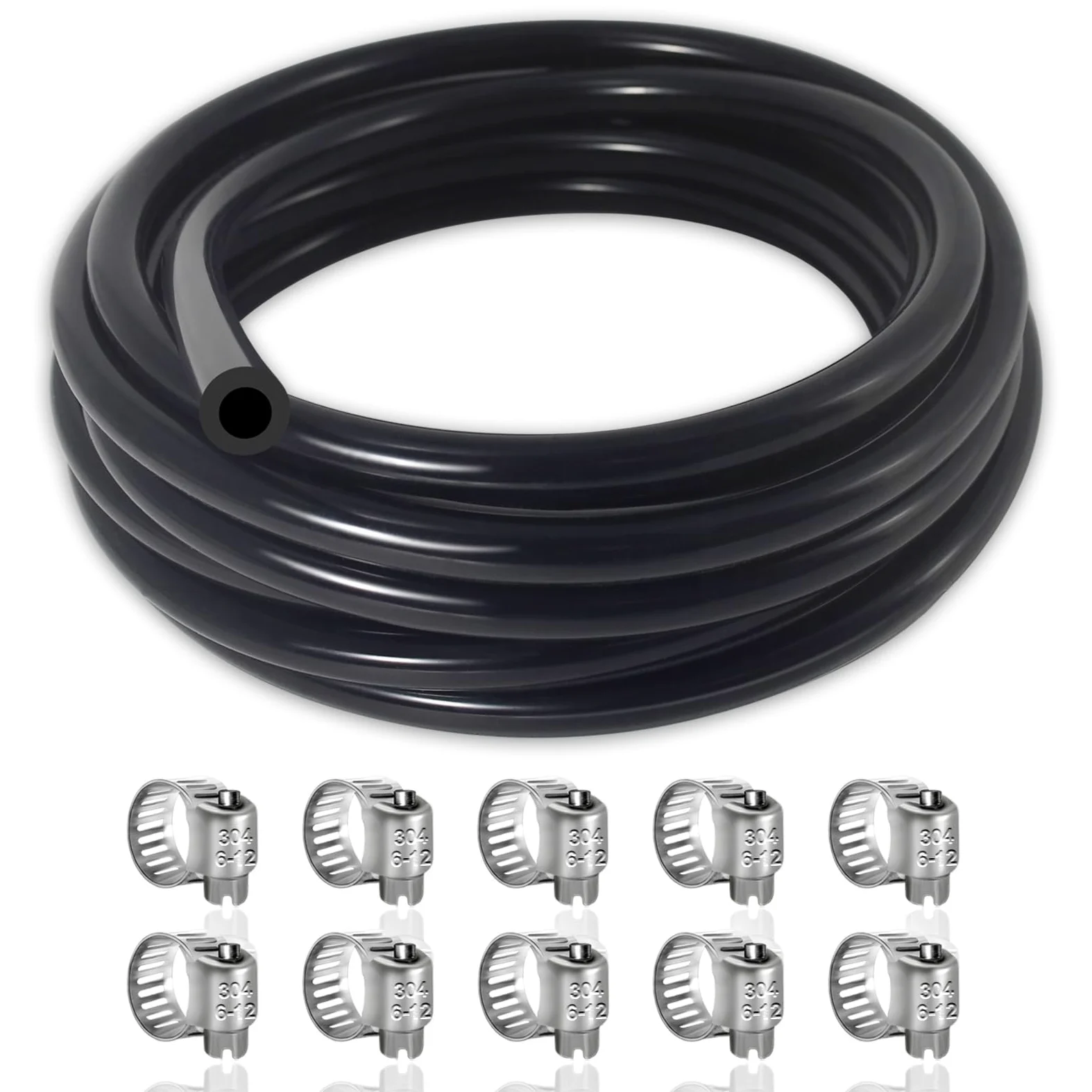 Manguera de vacío automotriz, línea de vacío de 10 pies de diámetro interior de 5/32 pulgadas, líneas de vacío de presión máxima de 130 PSI para automoción, manguera de silicona con 10