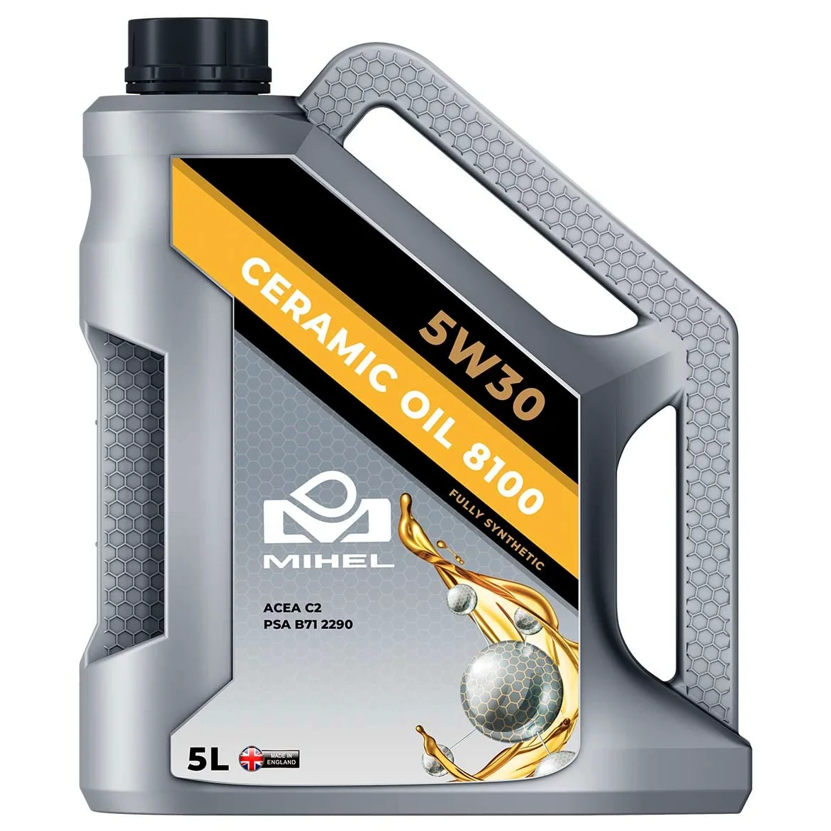 MIHEL Aceite de motor 5W-30 Ceramic Oil ACEA C2 8100 5L Compatible con PEUGEOT 208 I Hatchback CA, CC 2008 I A94, CU 107 Hatchback PM, PN, CITROËN C1 PM, PN