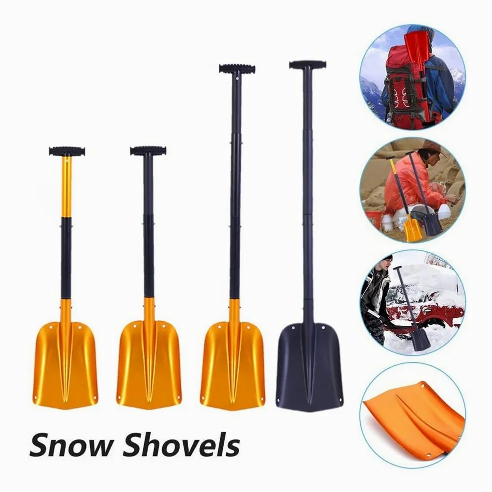 Rascador de hielo para coche Pala De Eliminación De Lodo Con Mango Extensible, Pala Plegable Portátil, Pala De Hielo Retráctil, Herramienta De Eliminación De Invierno Rascadores de hielo para coche(C)