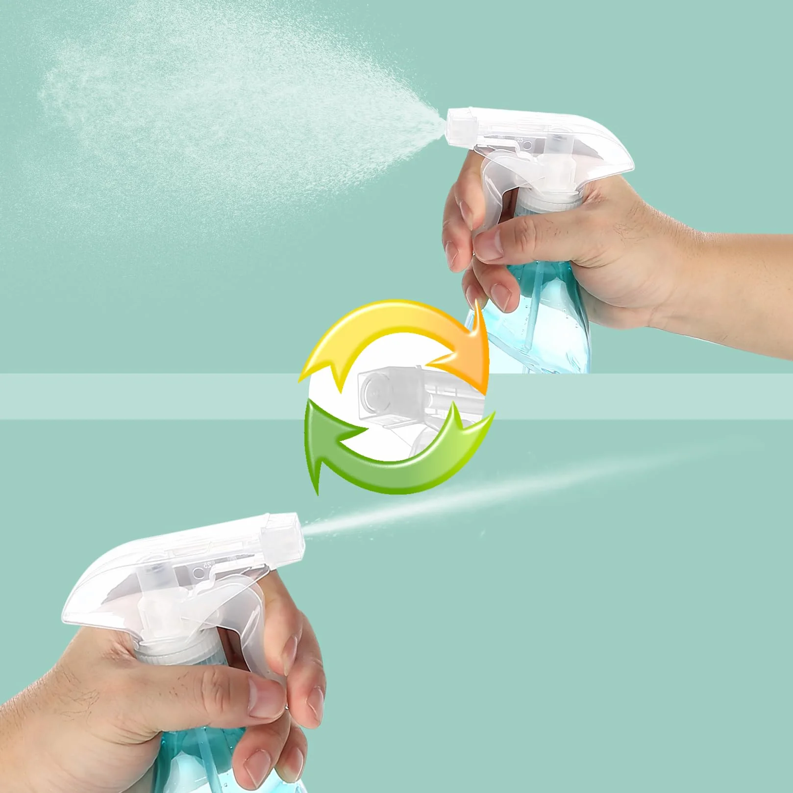 Botellas de Spray 450ml 2 Pzas Pulverizador de Agua para Plantas Plástico Recargable