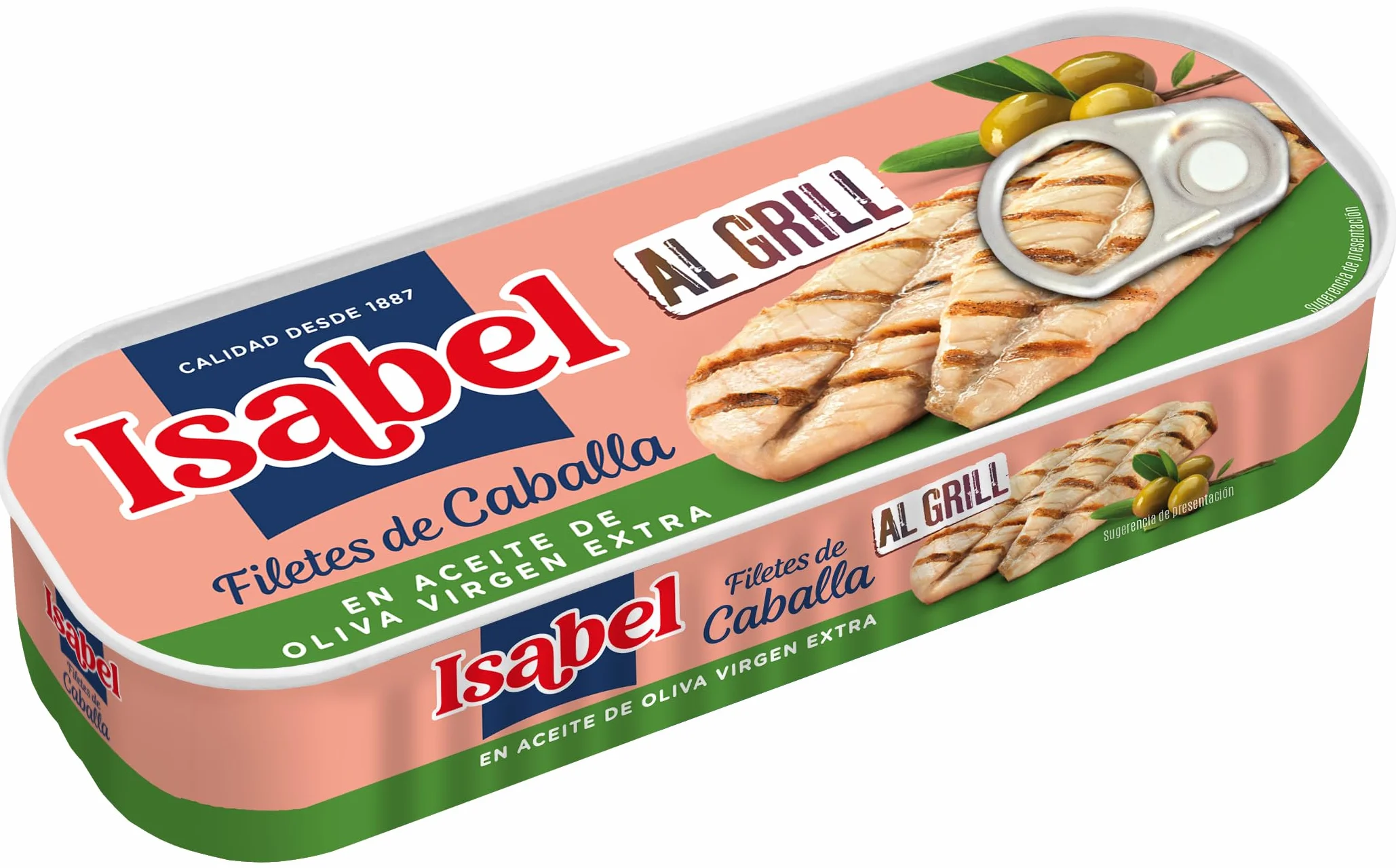 Filetes de caballa en aceite de oliva virgen extra al grill, 120 g