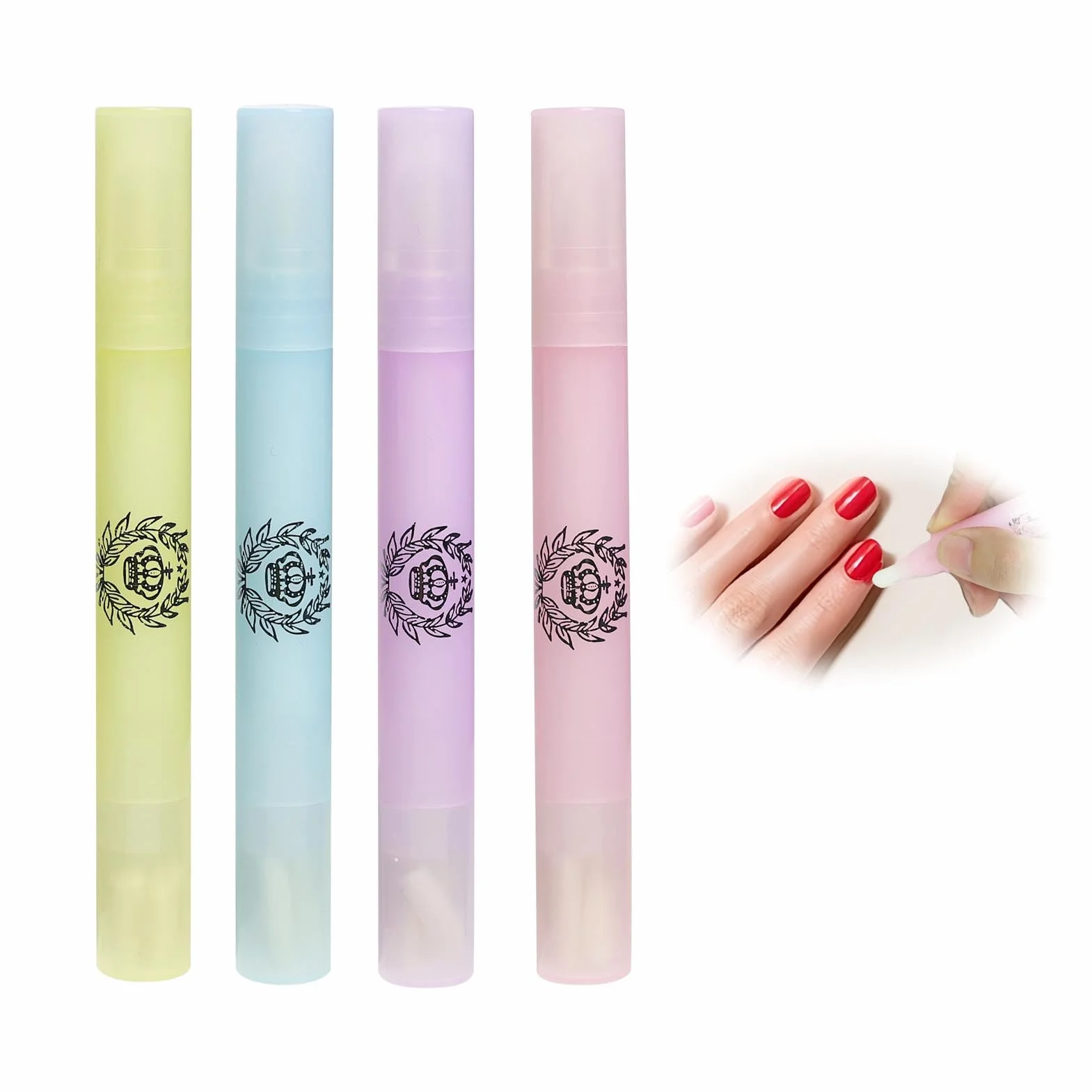 Nail de la Nueva Belleza Corrector de Esmalte de Uñas, Pluma de Manicura con 3 Puntas de Repuesto