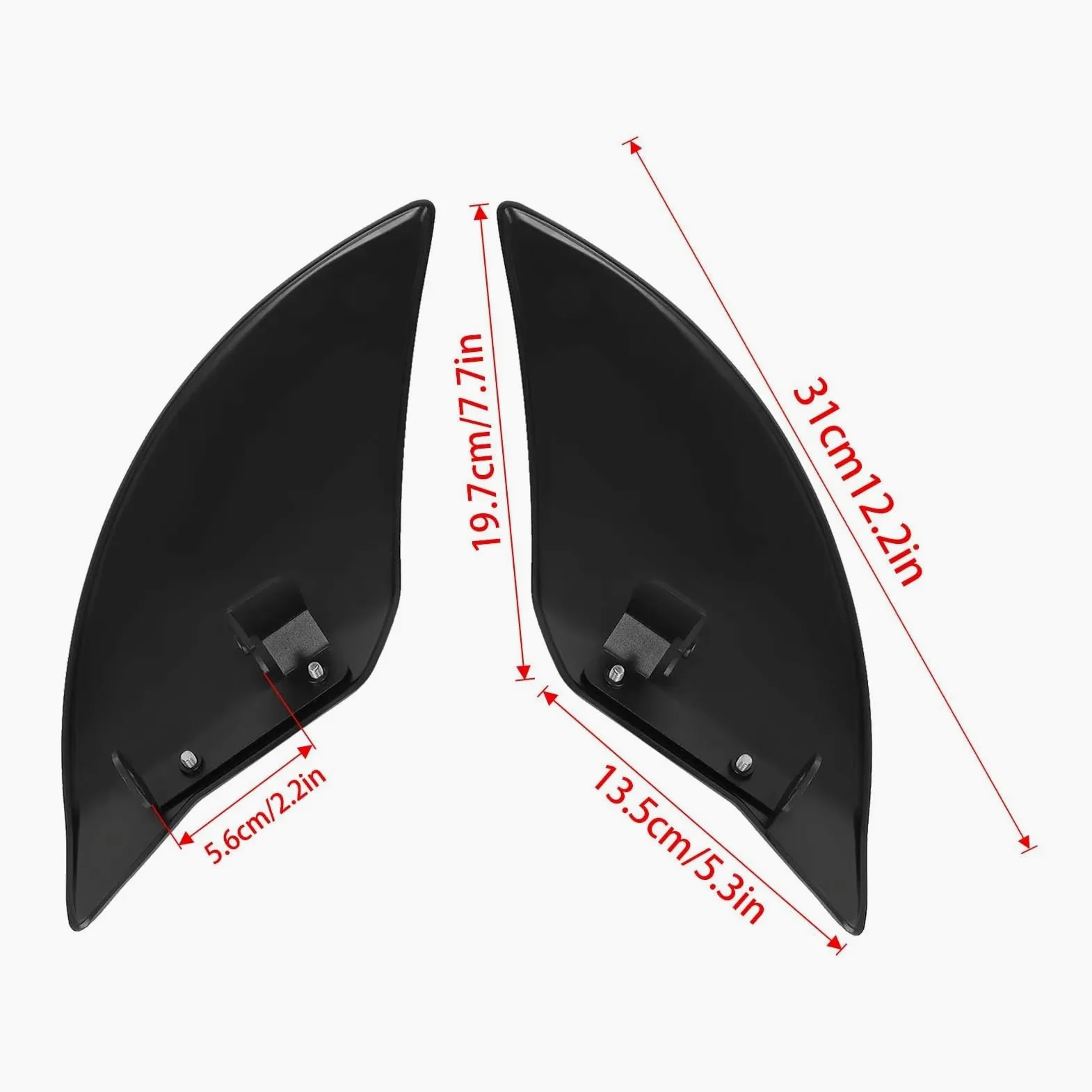 Conducto de aire Conducto Aire Freno Delantero Para T-MAX560 XP560E XP560 E | Kit de refrigeración de pinza de freno, conductos de aire, enfriador de disco delantero de motocicleta(Gloss black)