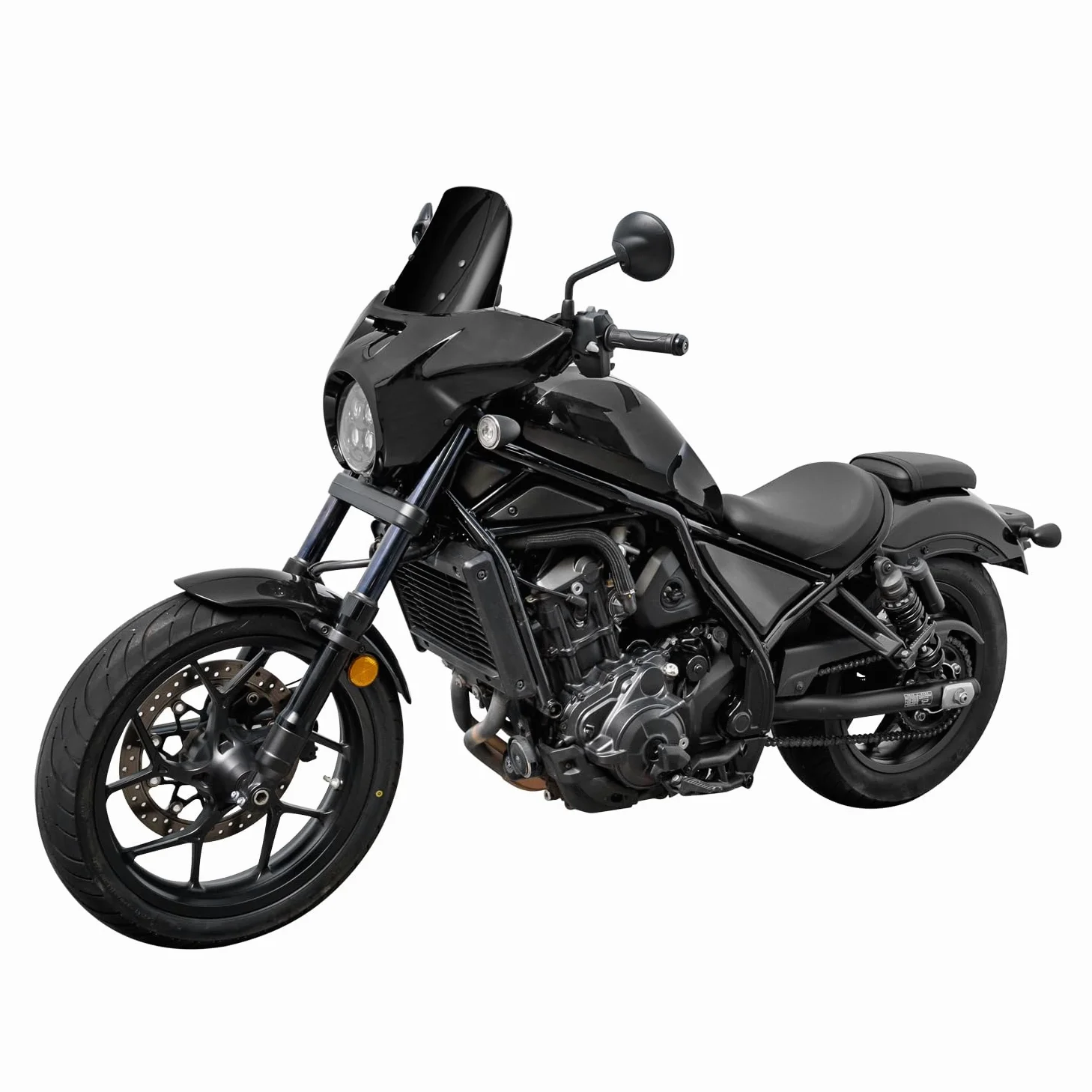 Máscara de carenado para Faros Delanteros de Motocicleta, Compatible con H-Onda Rebel CMX1100 CMX 1100 2021 2022 2023, Deflector de Viento (Humo con Negro Mate)