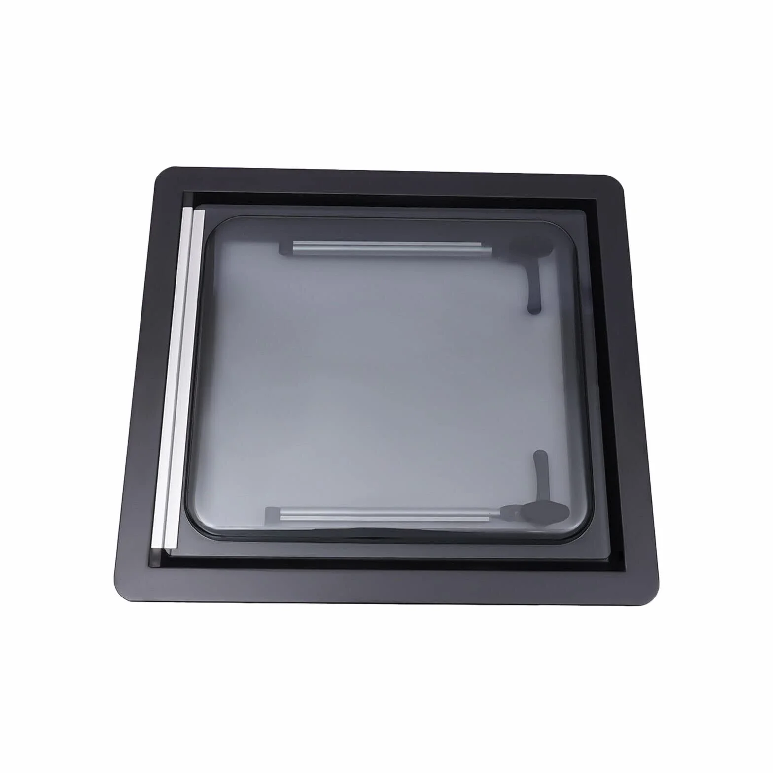 Ventana desplegable lateral, 45x50cm/90x50cm Ventana para autocaravana RV Ventana abatible externa con botón de presión para RV Caravana Camper Casa móvil con motor (45 x 50 cm)