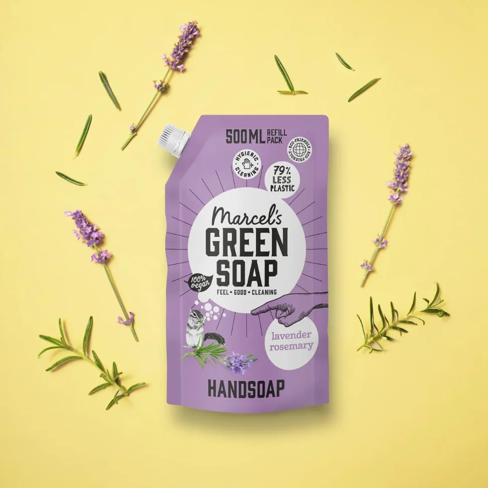 Marcel's Green Soap Recambio jabón manos lavanda romero 500 ml biodegradable