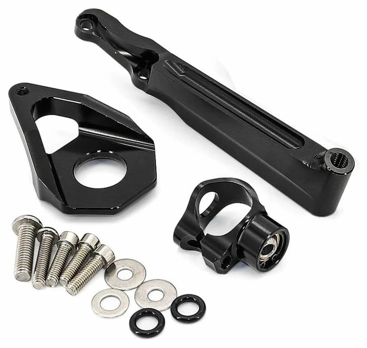 para CBR600RR CBR 600 RR CBR 600RR 2005 2006 Amortiguador De Dirección De Motocicleta Estabilizador Lineal Control Inverso + Soporte Amortiguador De Dirección(Black Bracket)