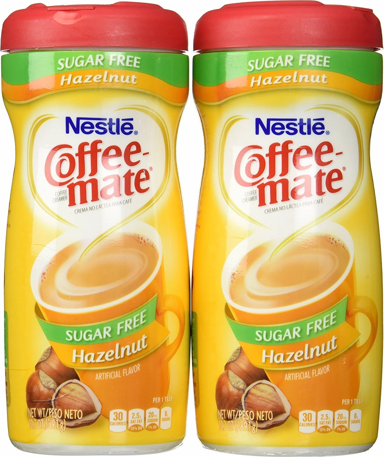 Coffee Mate Hazelnut Sugar Free Powder Pack of 2