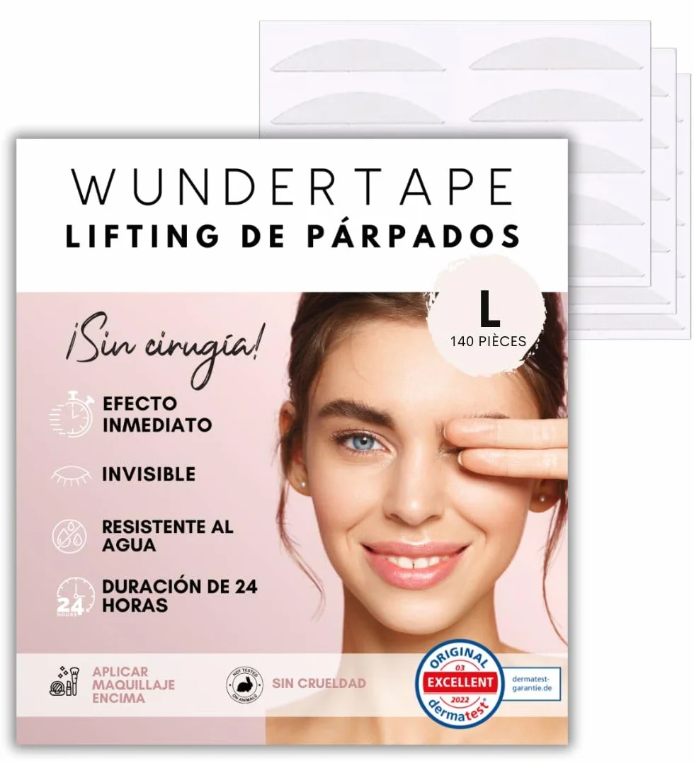 WUNDERTAPE L 144 szt. Double Eyelid Tape Stickers - Cinta Adhesiva Lifting Invisible para Párpados Caídos
