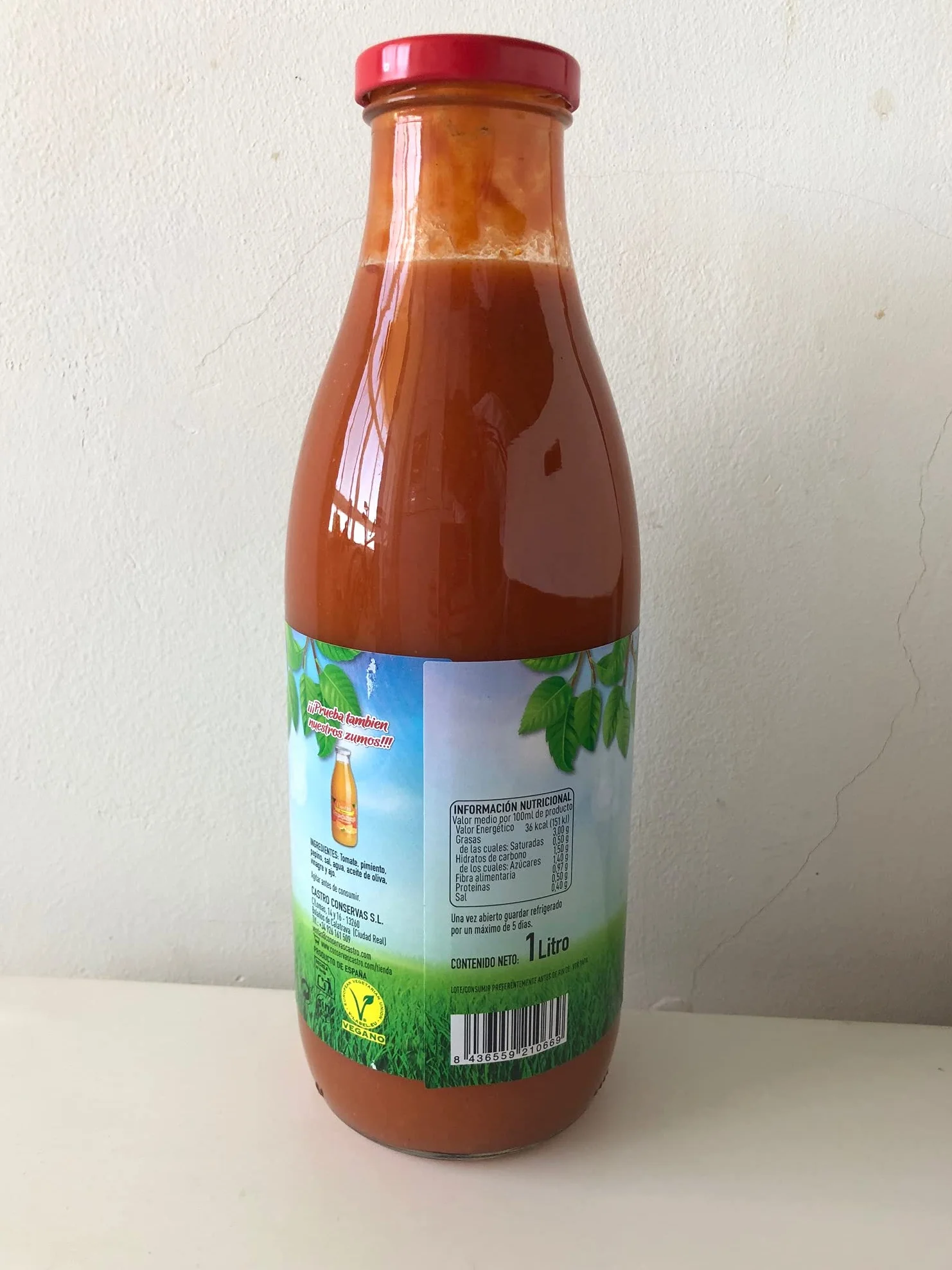 Gazpacho Andaluz Natural Artesano 1 Litro