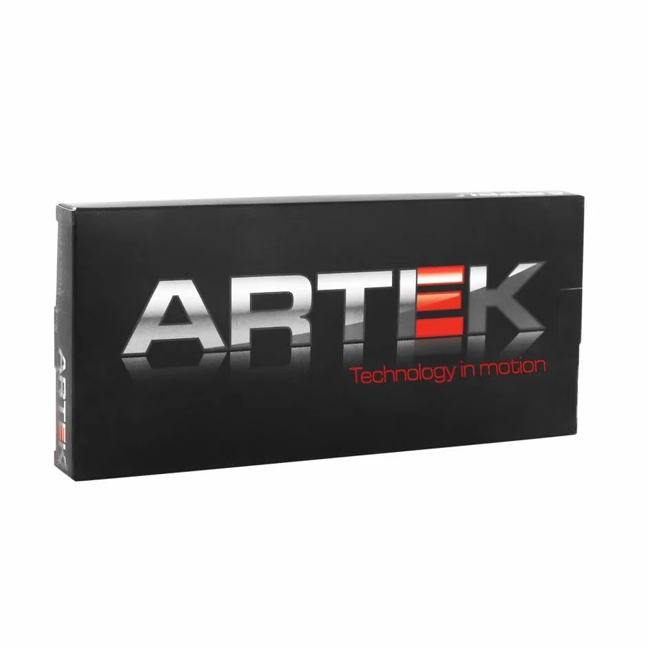 Cadena de transmisión roja Artek 134 eslabones Paso 420 para moto 50 con caja