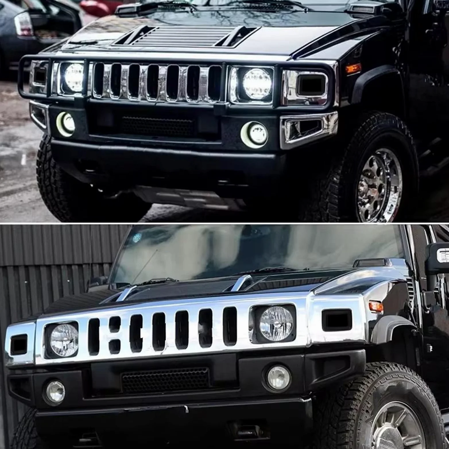 Luces de posición Para Hummer Para H2 2003-2009 Para SUT 2005-2009 Lente Cubierta Luz Intermitente Delantero Coche Carcasas Sin Casquillo Bombilla Intermitentes Laterales(Smoked Lens)