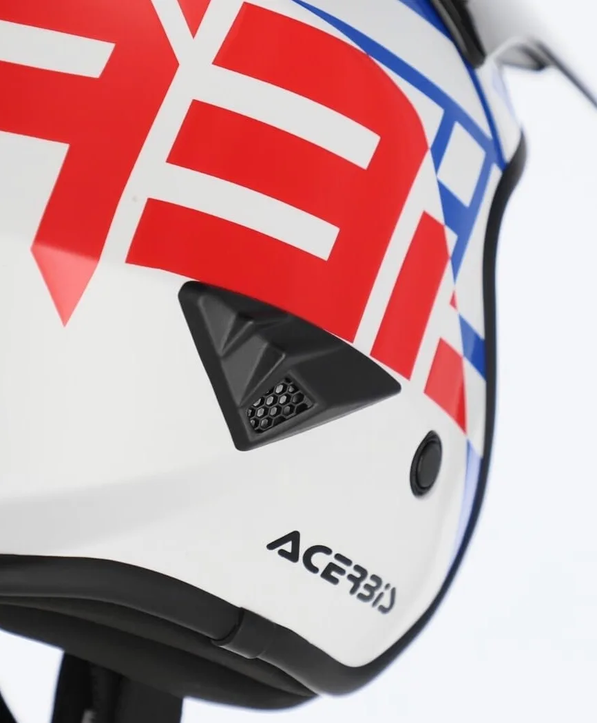 Acerbis Casco Jet Aria Graphic, Naranja flú/Negro, Talla S