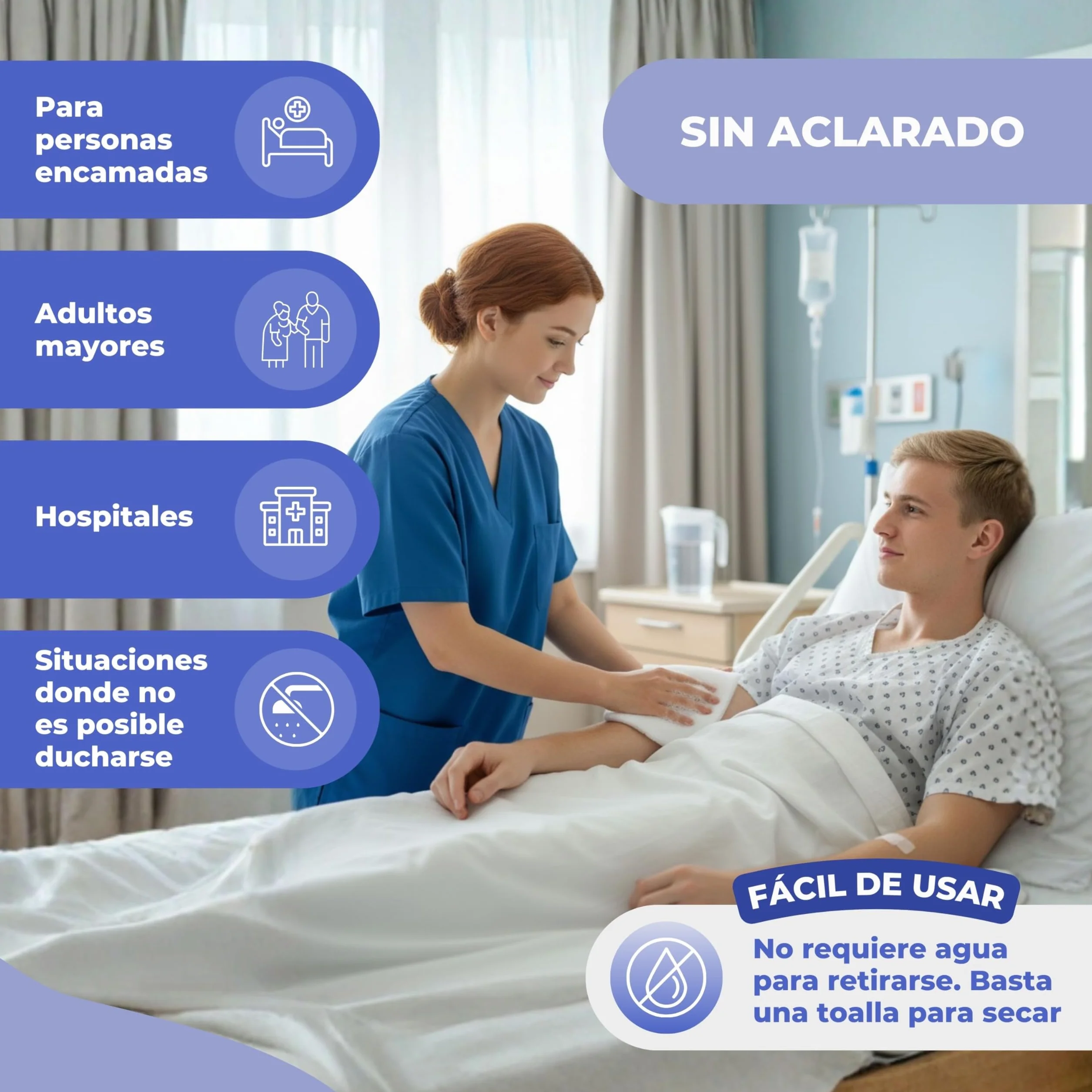 Begobaño Esponja Jabonosa Desechable Sin Aclarado 10 Unidades