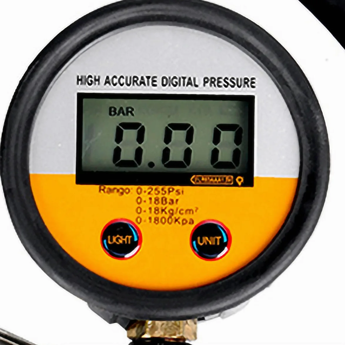 Medidor de presión de neumáticos 1800KPA Comprobador de presión de neumáticos Probador de neumáticos de Aire comprimido de Alta precisión para Motocicletas de automóviles