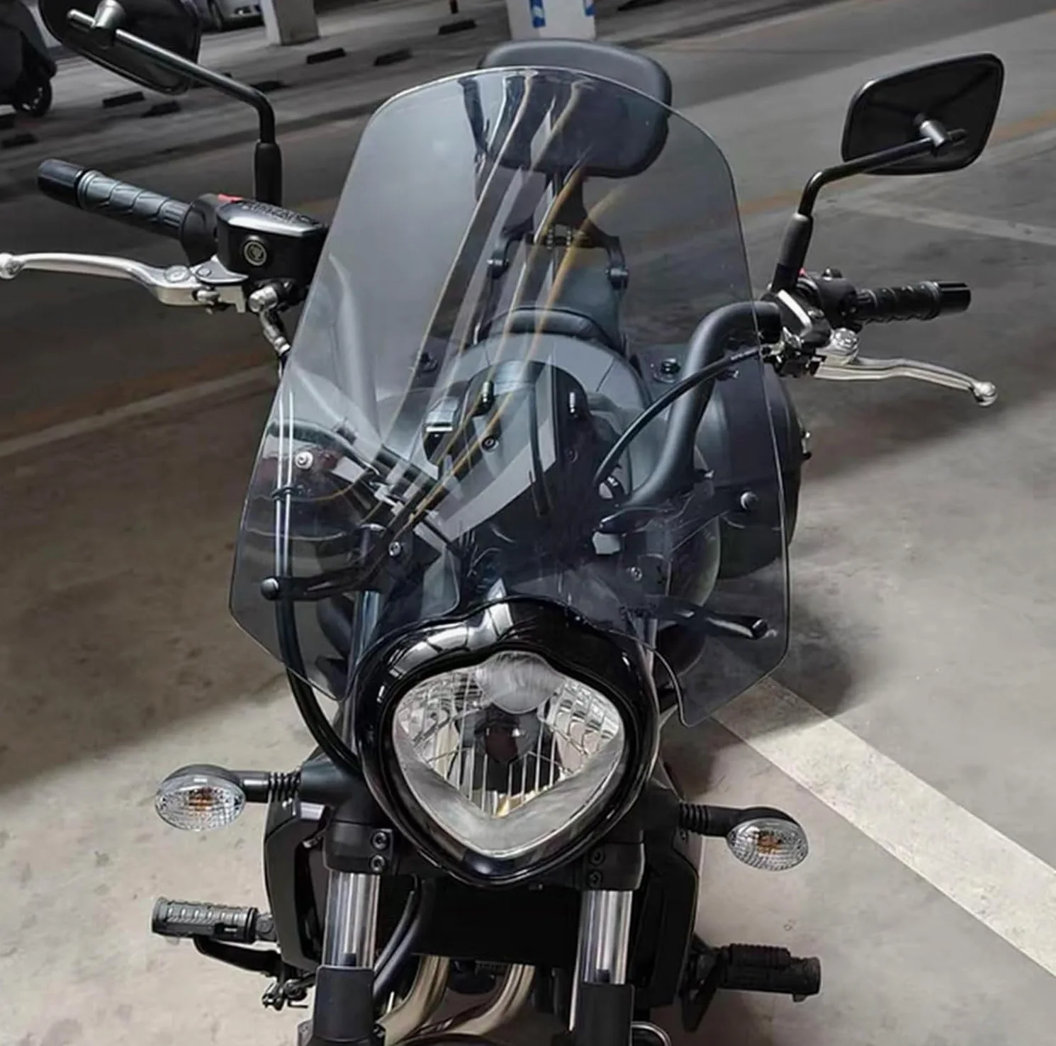 Cúpula Parabrisas para Vulcan S 650 2015-2024 2025 2026 moto Aire Protección Vidro Carenado (Humo Gris)