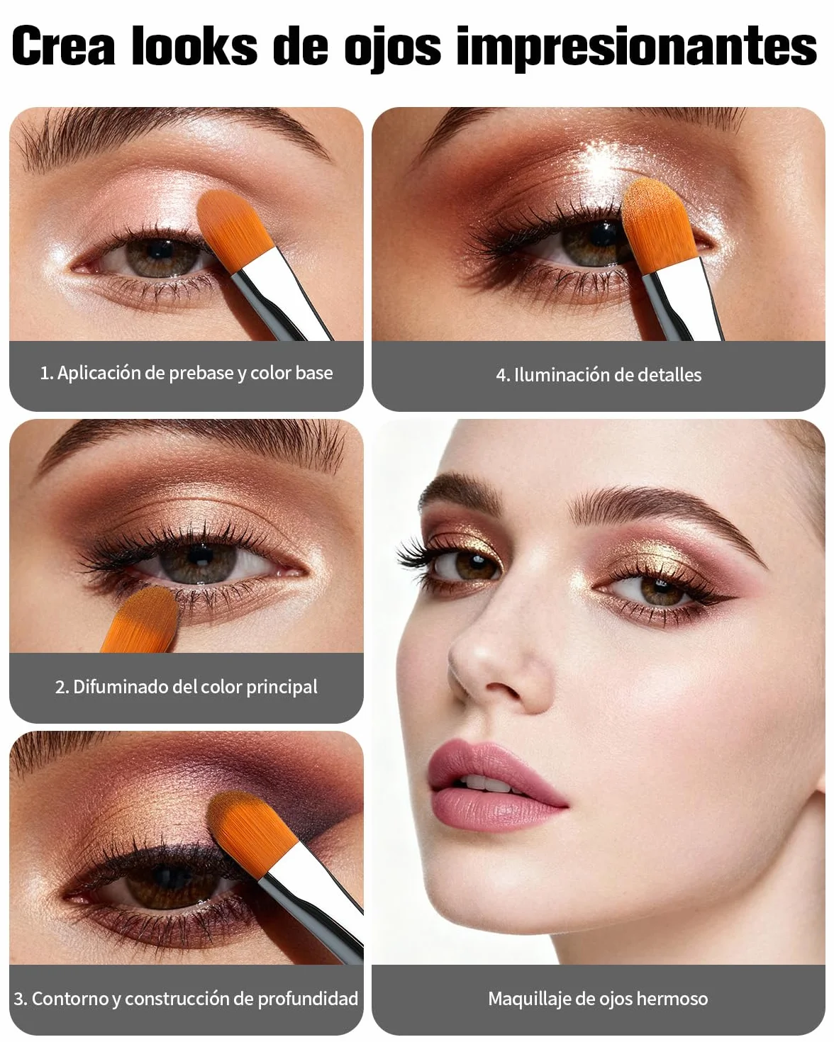 EIGSHOW Pincel aplicador de imprimación de sombra de ojos para mezclar, corrector, herramientas profesionales E828