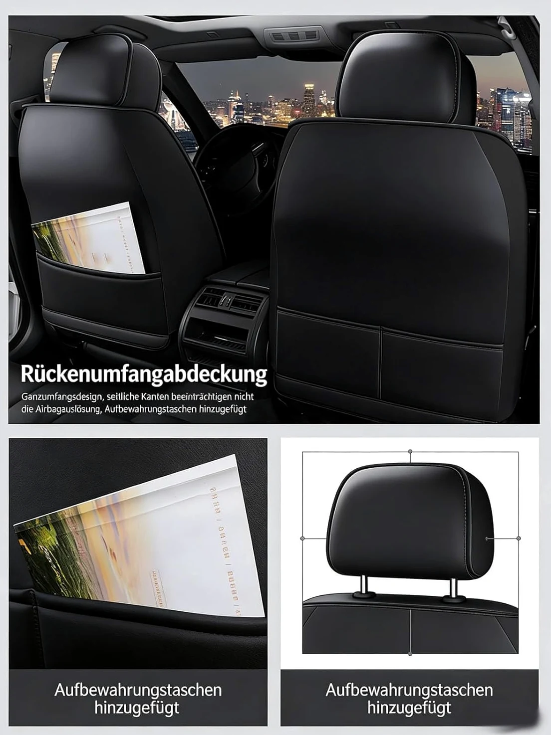 Funda Asiento Coche para Nissan Patrol GR Y61 1997-2025, Antideslizantes y Resistentes Al Desgaste, Compatibles con Airbags Protector Delantero,B/Black Red