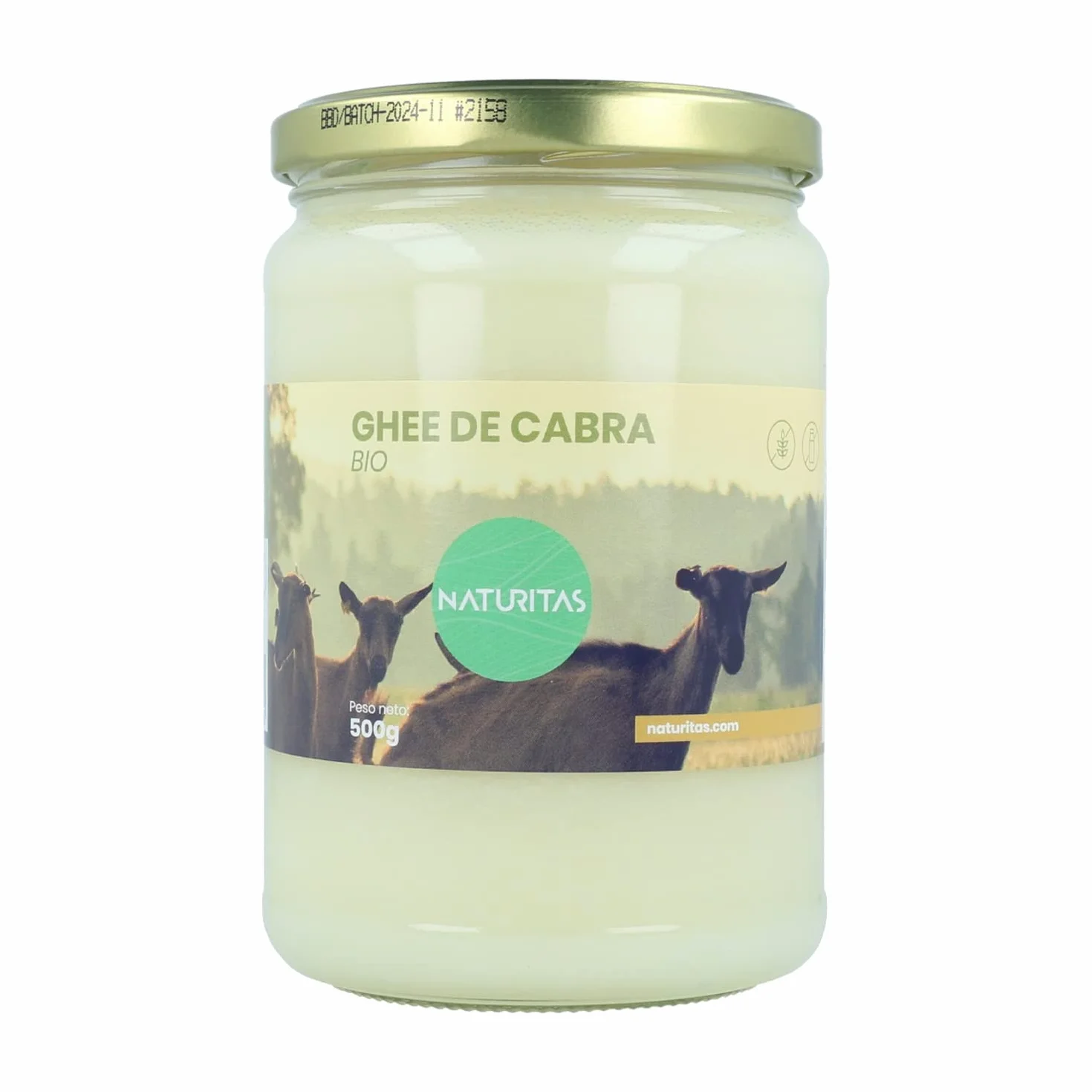 Naturitas Essentials Ghee mantequilla clarificada de cabra BIO 500 g sin lactosa