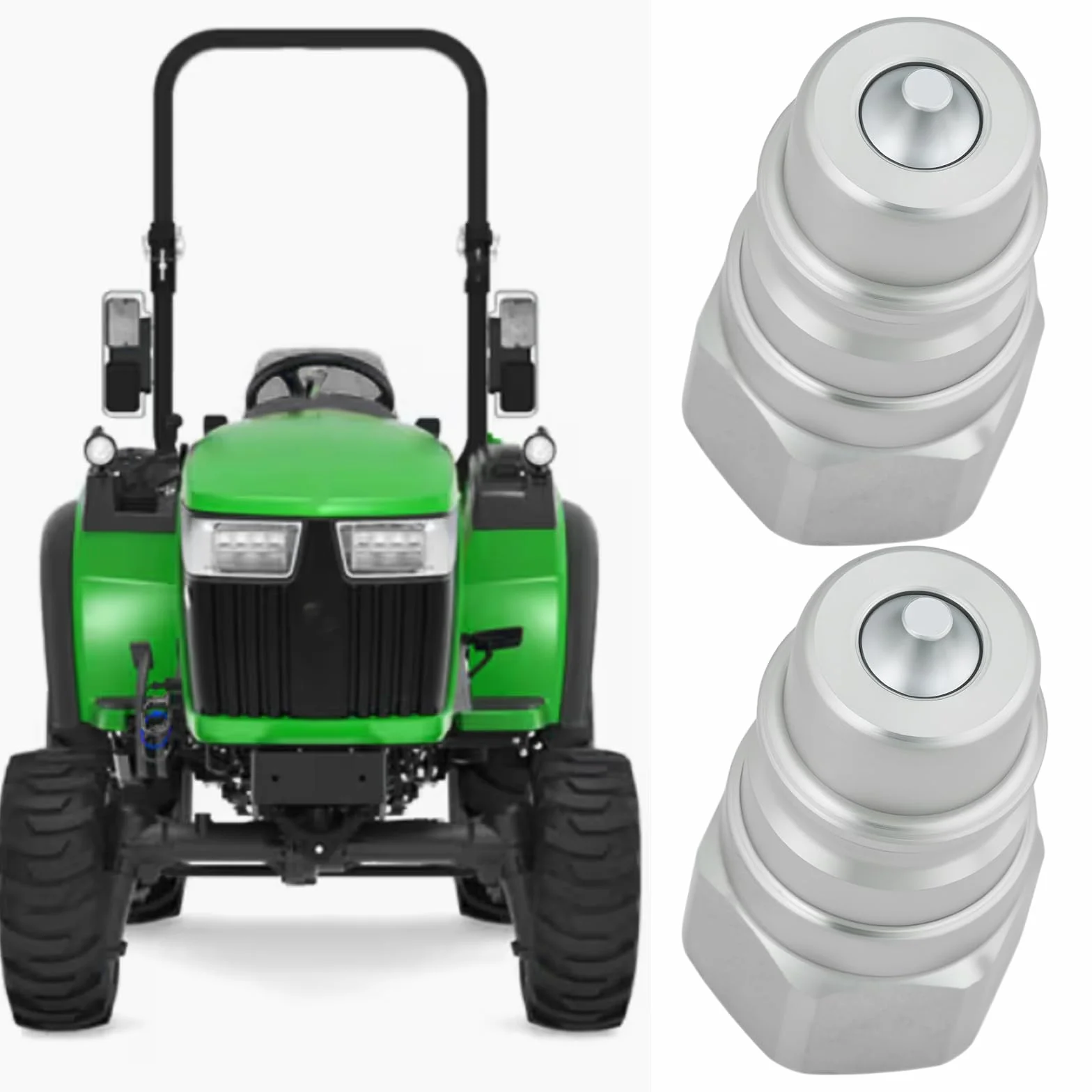 Conector Rápido de Aceite Hidráulico para Tractor (2 Unidades Cabezal Macho AW32184) Compatible con John Deere 1023E 1025R 1026R Y 2025R.