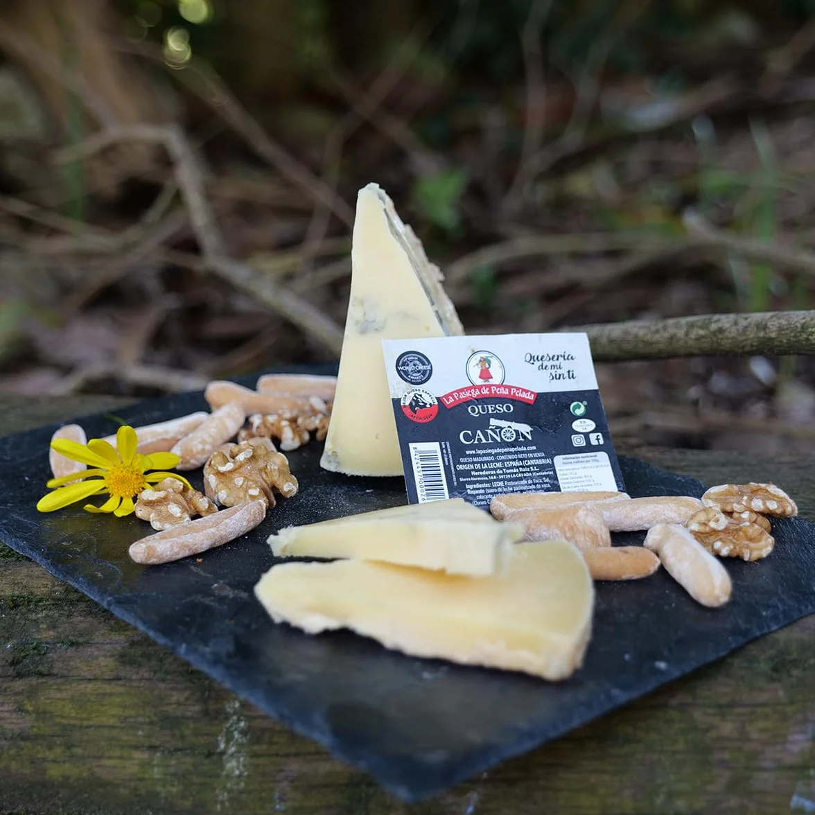 Queso Cañón PACK 2 Cuñas 300 g Al vacío Suave Mantecoso Cremoso Ceniza Vegetal
