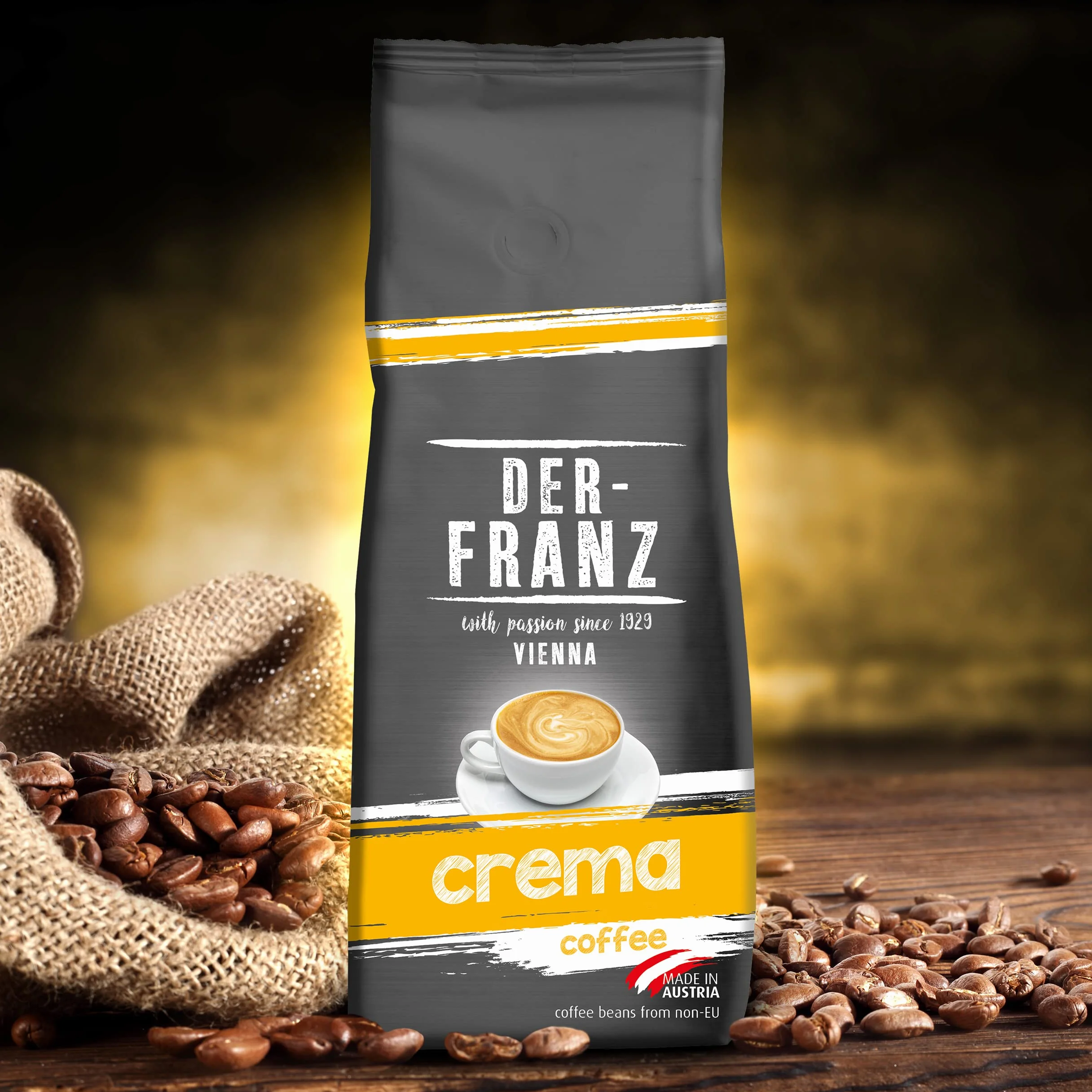 Der-Franz Crema Café granos enteros 3 x 500 g