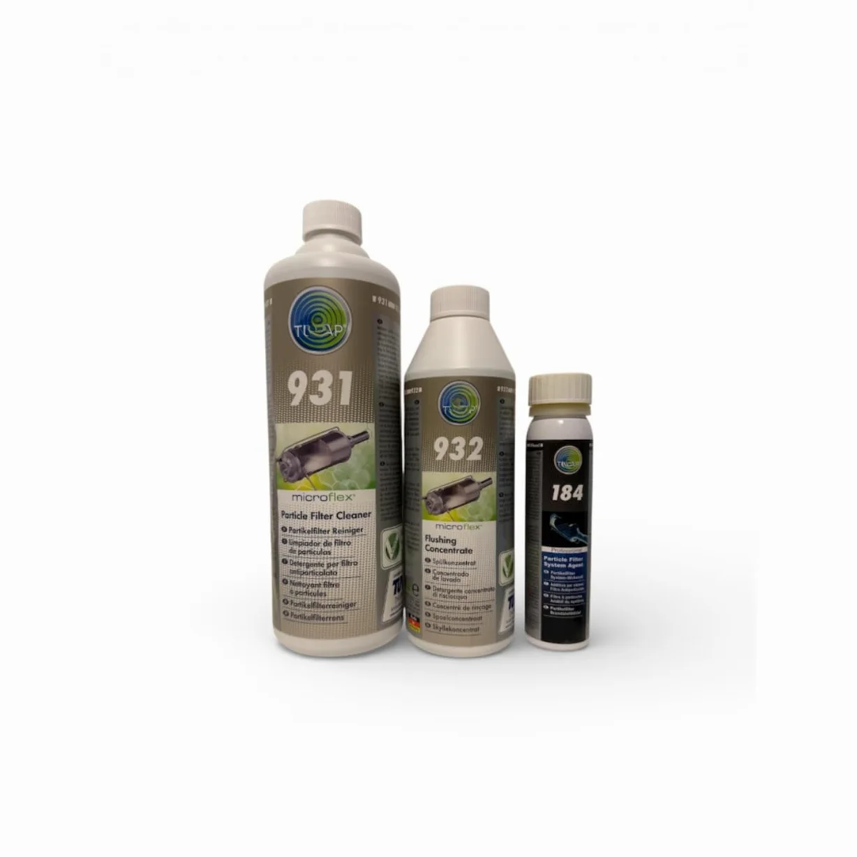 Pack 931-932 + 184 Limpieza Filtro de Partículas DPF/FAP + Aditivo Regenerador Diésel | Limpiador + Enjuague + Mantenimiento Preventivo