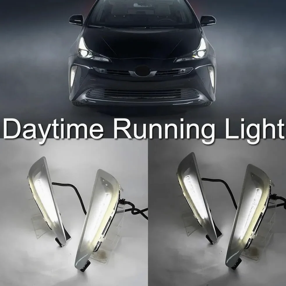 Luz Niebla Conjunto Luces Diurnas LED DRL Faros Antiniebla Para Toyota Para Prius 2019 2020 2021 2022 Luces Antiniebla Coche