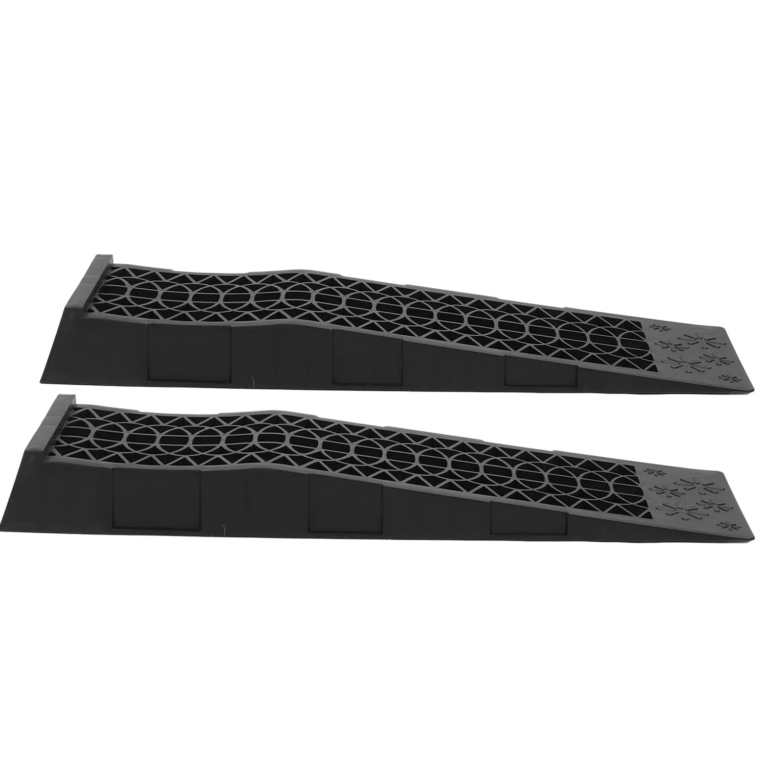 Generic 2 Rampas de Coche de Perfil bajo de Plástico Resistente, Capacidad de 4400 Libras para Mantenimiento de Vehículos, de Aceite, 27,6x7,9x3 ​​Pulgadas