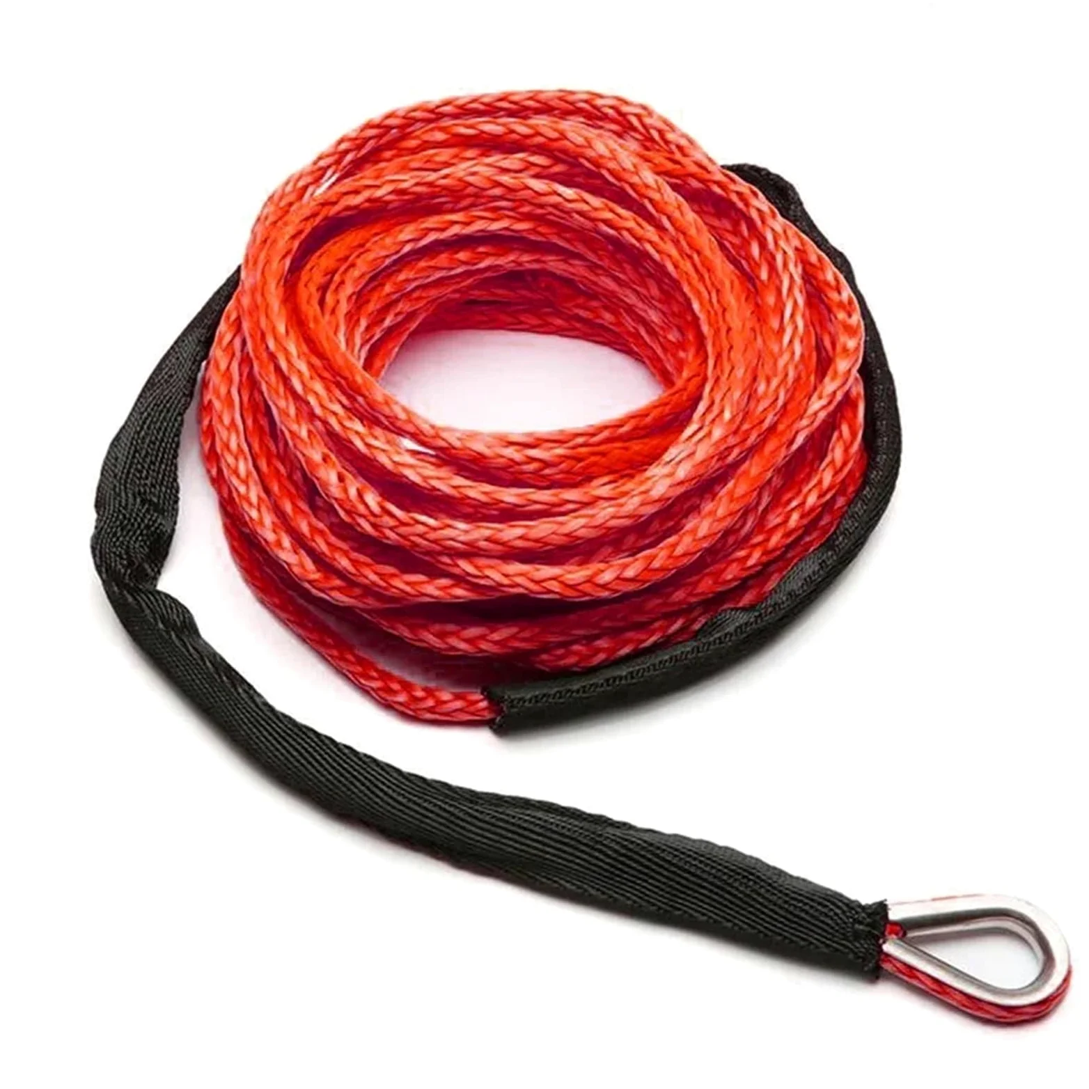 Cuerda De Remolque Cable de cabrestante sintético de Repuesto for emergencias de Coche, camión, Barco, 26 MX 8 mm, 12 hebras(Blue)