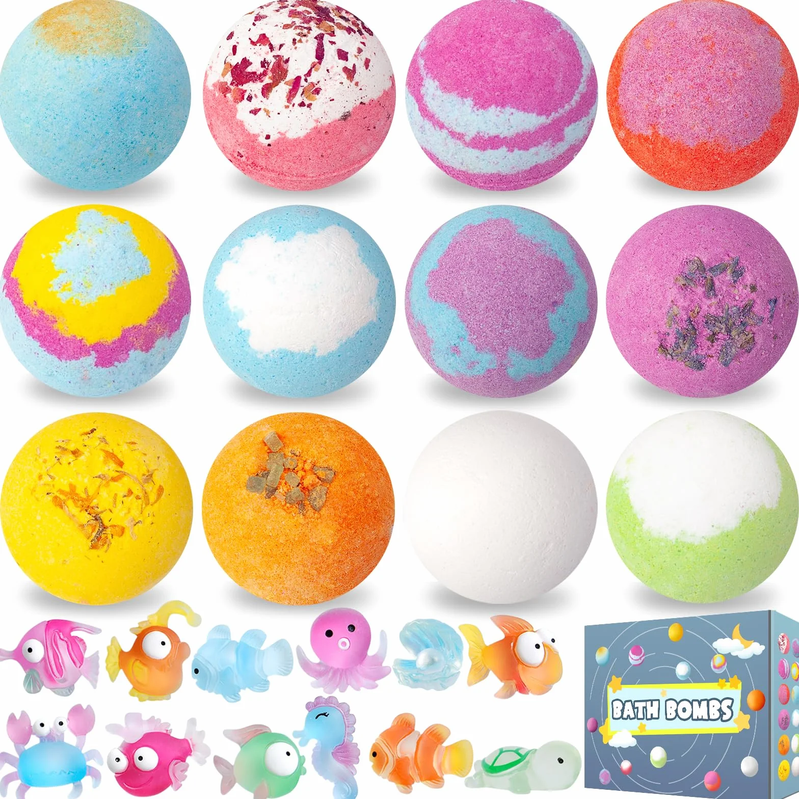 Bombas de baño para niños con sorpresa de juguete orgánicas regalos de Pascua