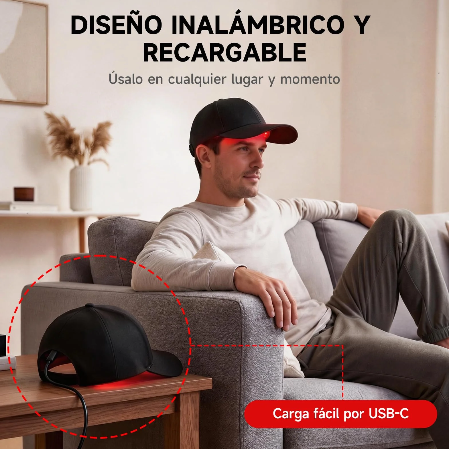 Gorra para Crecimiento del Cabello 660 nm 850 nm 7 Modos Dispositivo Láser