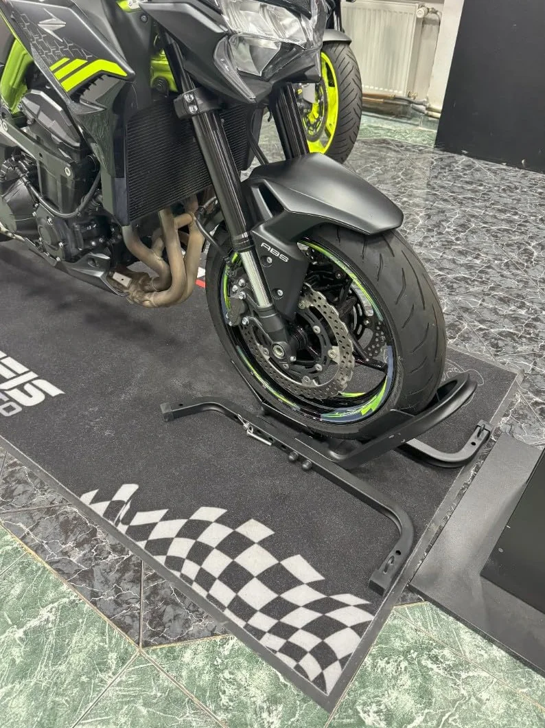 SEFIS C18 Soporte de transporte para motocicleta delantera de motocicleta, balancín de motocicleta, soporte de transporte, para neumáticos delanteros de 12 – 21 pulgadas, soporte de motocicleta