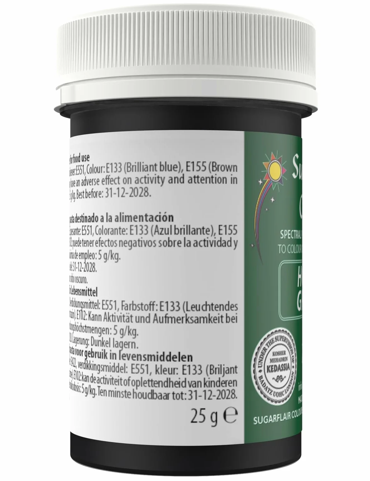 Sugarflair Spectral Concentrated Paste Colours Holly Green 25g Colorante Alimentario Pasta