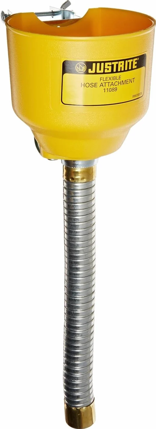 JustRite 11089 atornillado de embudo con galvanizado manguera, 1 "OD x 14 cm de largo, para acero puede