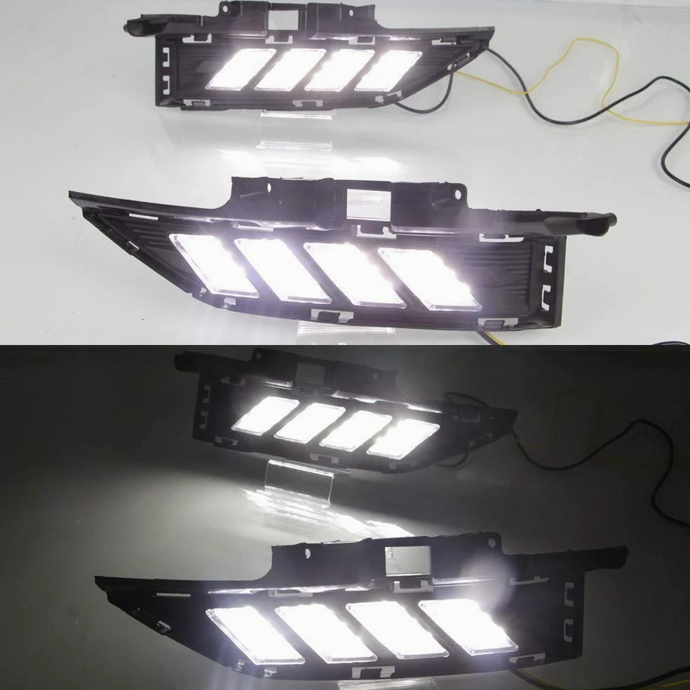 Luces diurnas LED DRL para Kona Encino 2018 2019 2020 2021, LED DRL + amarillo Streamer luces de señalización