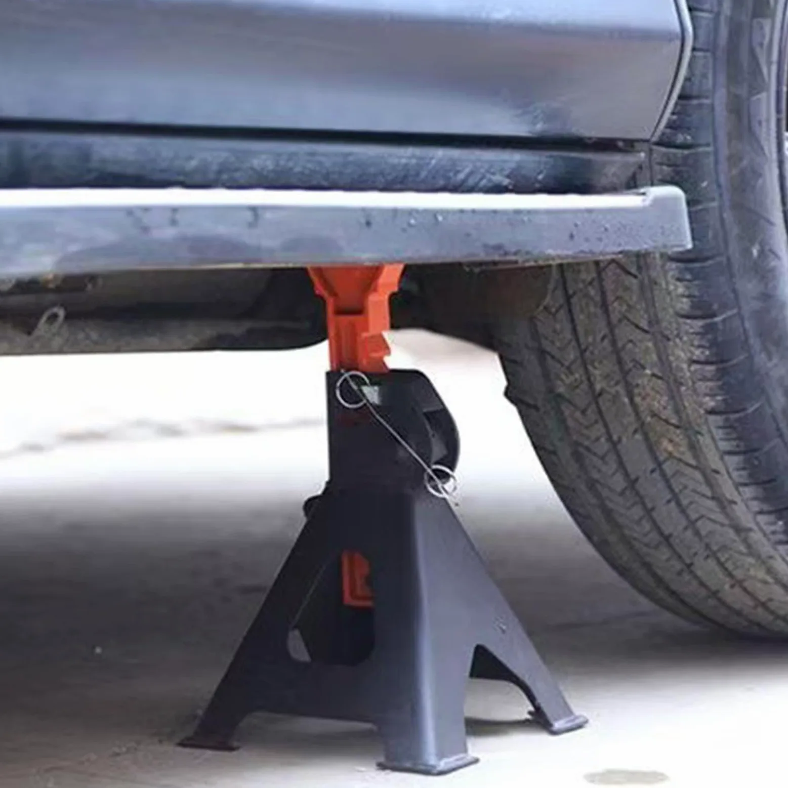 Caballetes 3 Toneladas Soporte de Gato Ajustable en Altura 3 y 6 t Trabajo | Soporte Altura Ajustable para Remolque Camiones Automóvil Cortacésped SUV Motocicleta Tractor Reparación Garaje