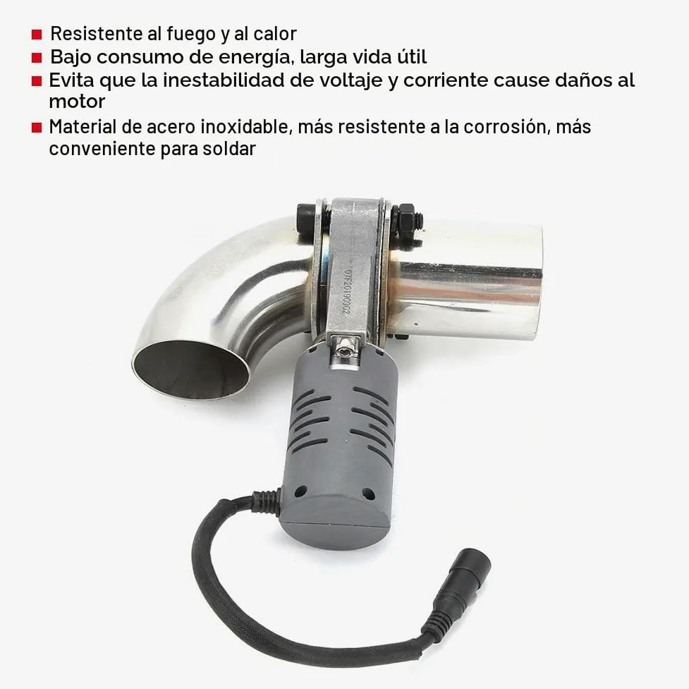 Válvula de escape eléctrica de acero inoxidable Silenciador Tubo de parada Válvula de parada de escape con control remoto