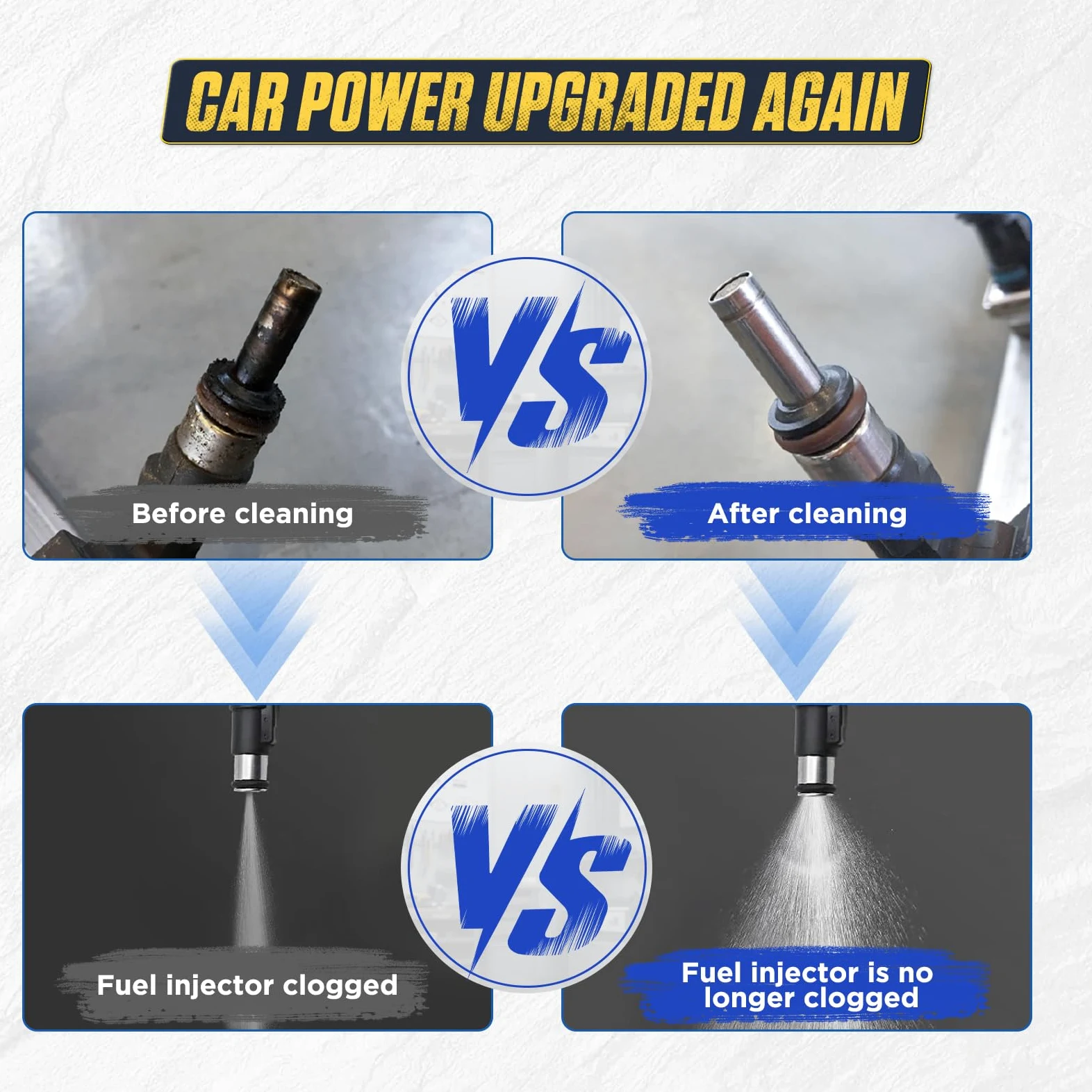 Limpiador y probador de inyectores ultrasónicos con Calentamiento 45℃, 4 Cilindros, Coches, Motocicletas, combustibles comunes, eliminación efectiva de Carbono y Prueba de Funcionamiento