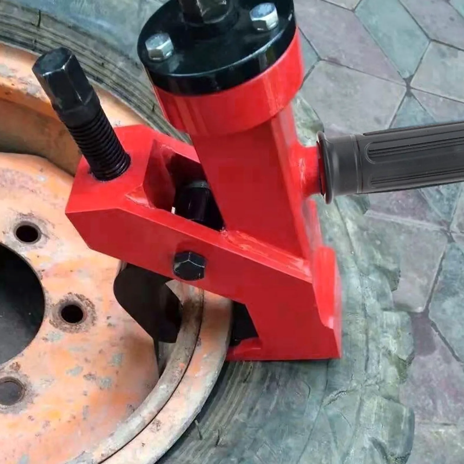 Destalonador manual de neumáticos, herramienta de cambio de neumáticos de alta resistencia, kit de reparación de ruedas portátil y eficiente para ATV UTV Tractor Truck Car, con