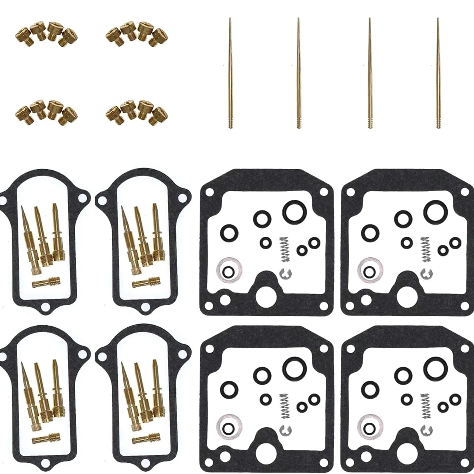 Kit De Reparación Carburador Motocicleta para Kawasaki KZ1000 LTD 1977-1978. Incluye Resortes, Junta Tórica, Válvula Aguja Y Repuestos Herramientas De Riparazione Carburador