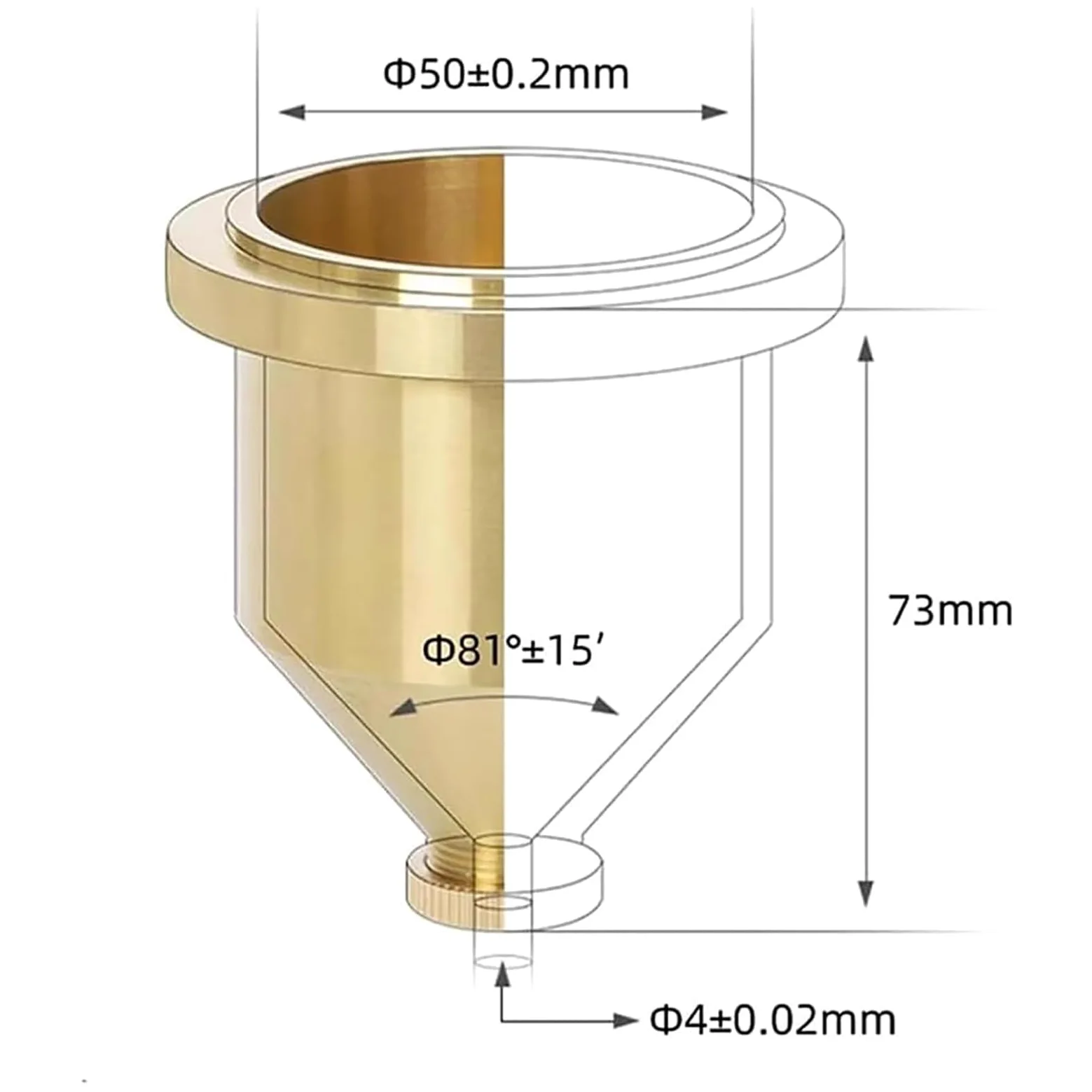 Probador de viscosidad líquida, viscosímetro de pintura con taza de flujo de latón, taza de flujo de escritorio, boquilla de flujo de 4 mm, soporte y cronómetro ajustables, copa Ford para