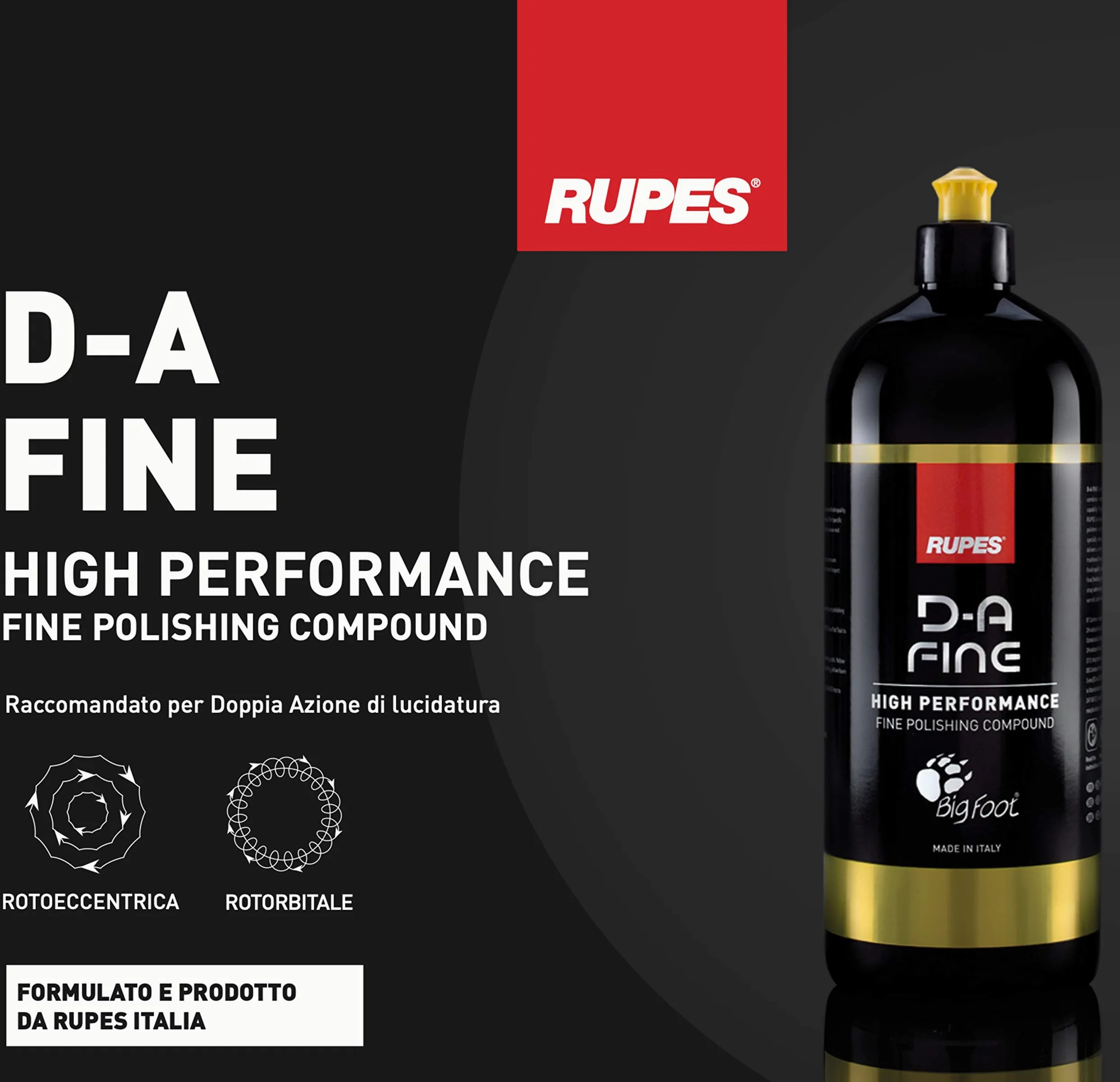 Rupes Bigfoot D-A Fine High Performance Fine Polishing Compound Pulido Fino 1.000 ml