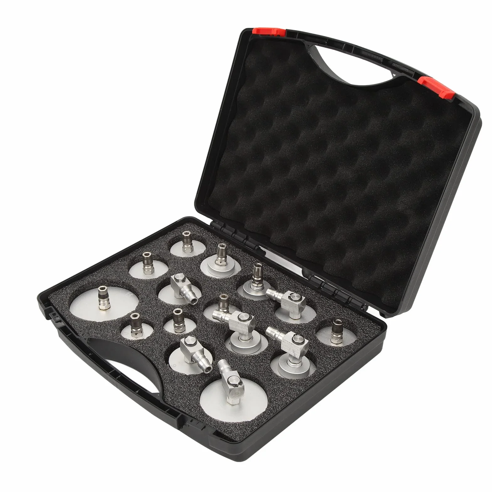 Juego de adaptadores de cilindro maestro, 15 adaptadores portátiles de purga de líquido de frenos para automóviles
