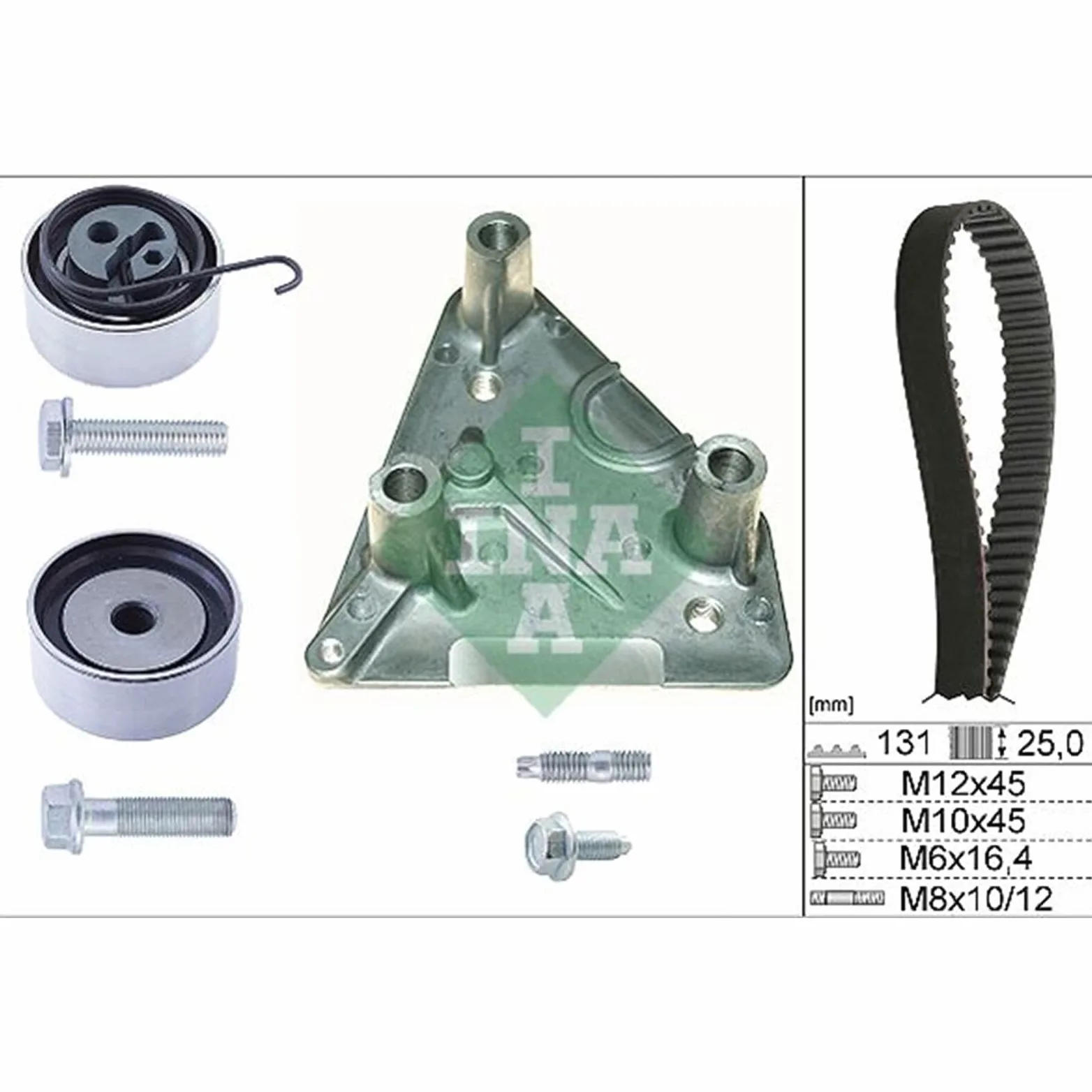 INA Kit de correa de distribución 530 0492 10 28,5mm Compatible con OPEL Corsa C Hatchback X01 Astra G CC T98 Meriva A Monospace X03 Astra G Caravan T98 Astra G Sedán T98
