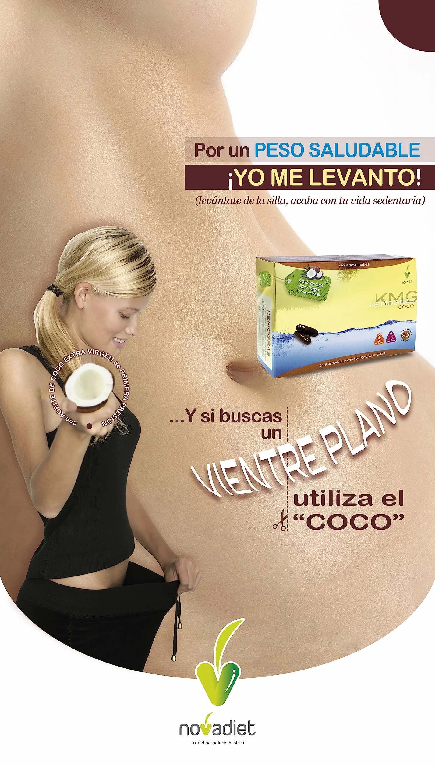 Novadiet KEMOGRAS COCO Aceite de Coco Extra Virgen Cápsulas 60